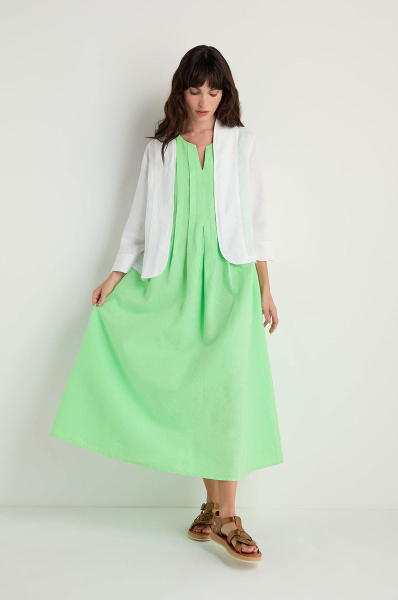 White Linen Cropped Jacket – Sahara