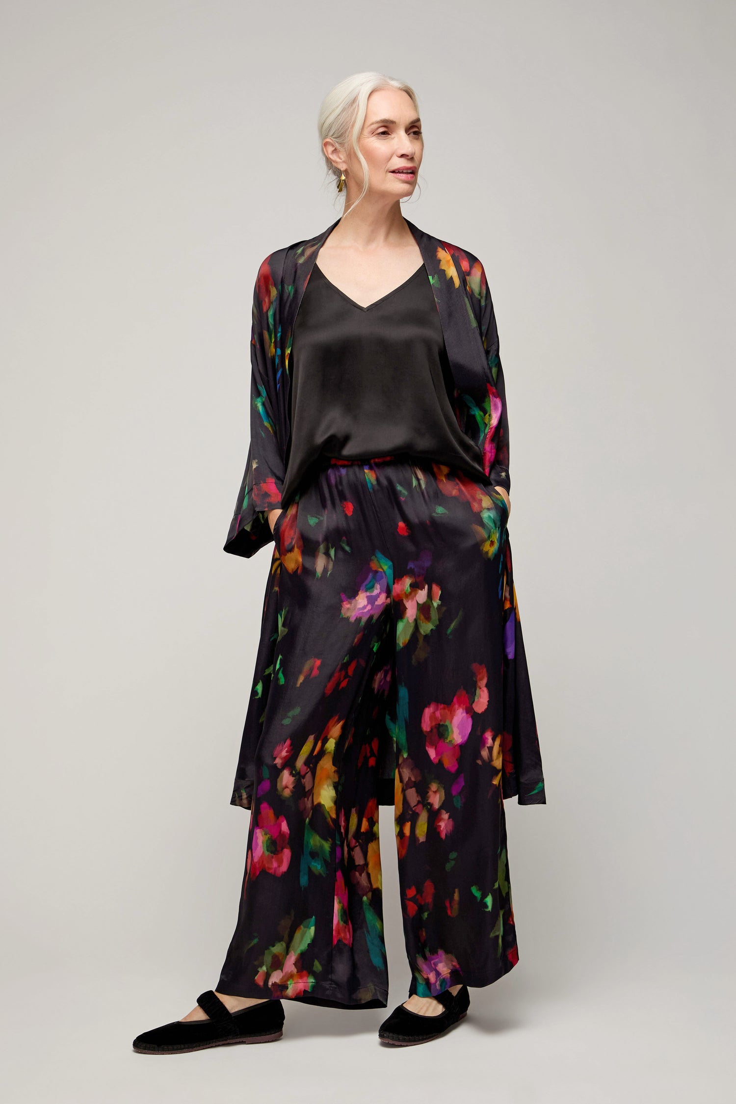 Winter Floral Wide Trouser