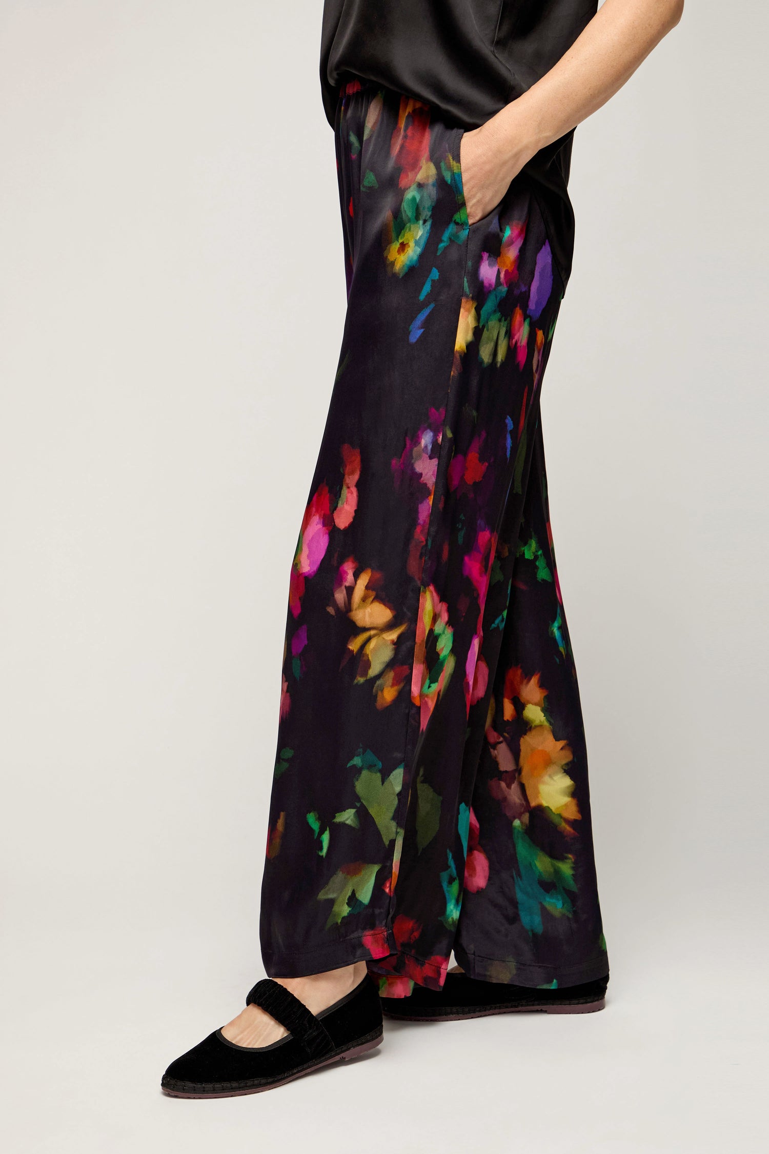 Winter Floral Wide Trouser