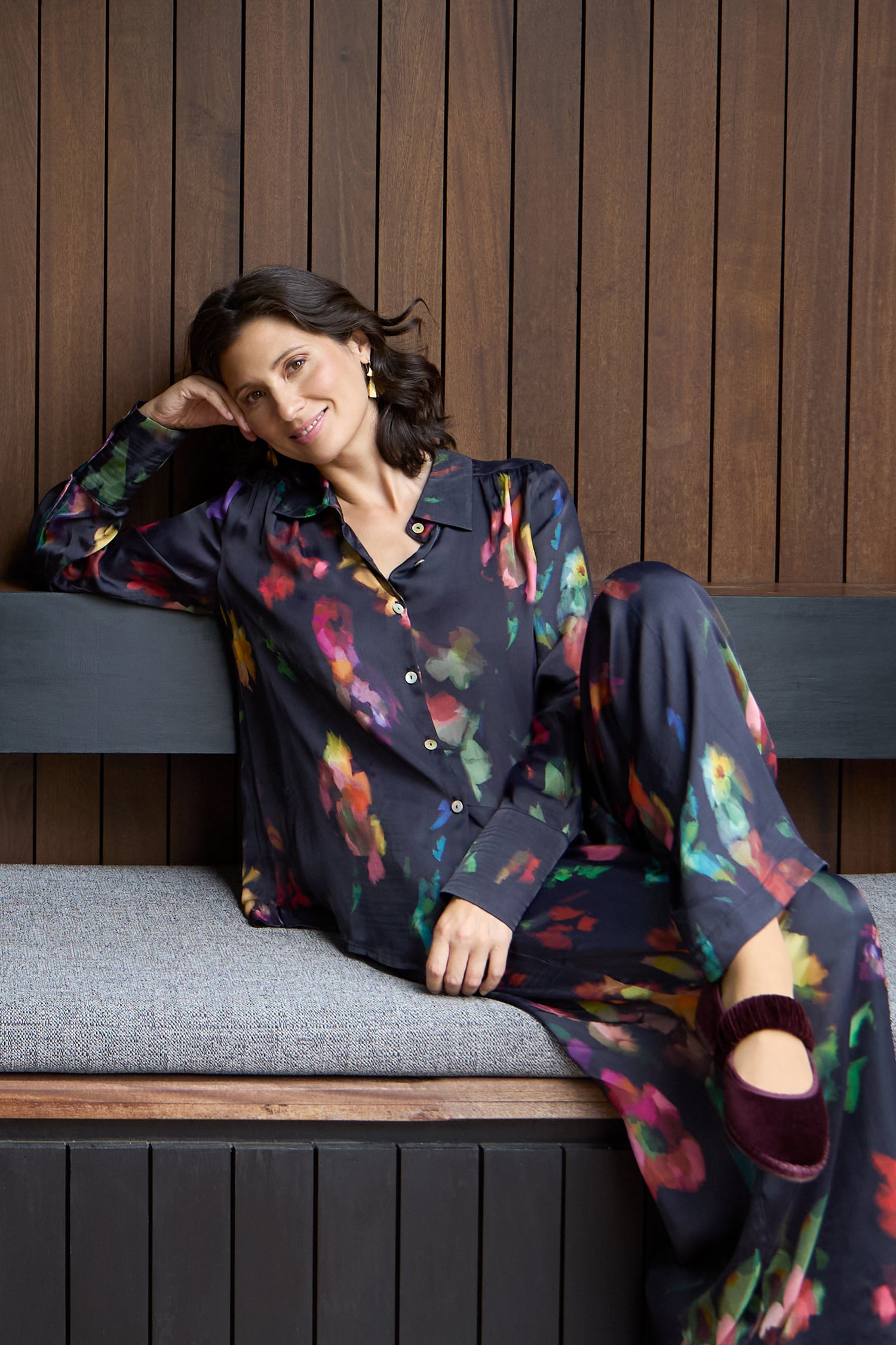 Winter Floral Wide Trouser