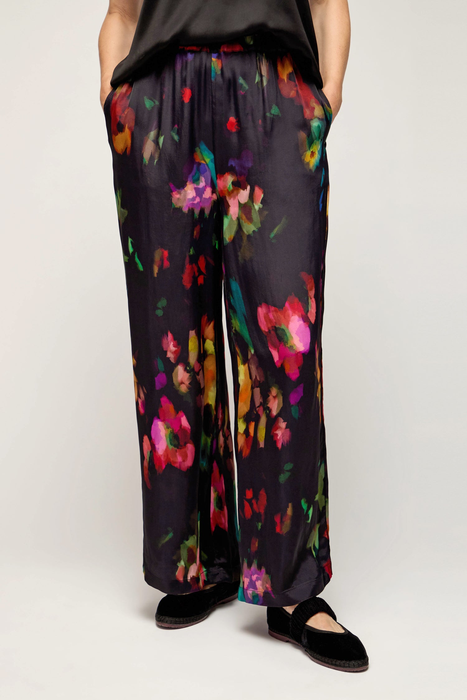 Winter Floral Wide Trouser