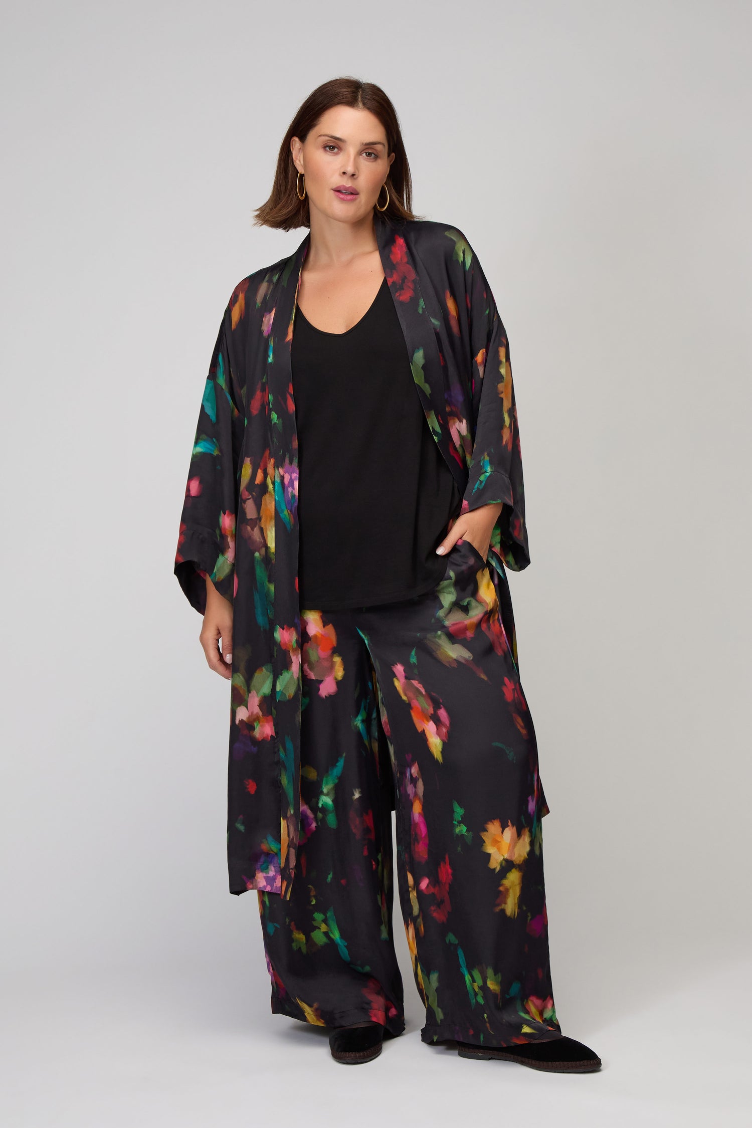 Winter Floral Wide Trouser