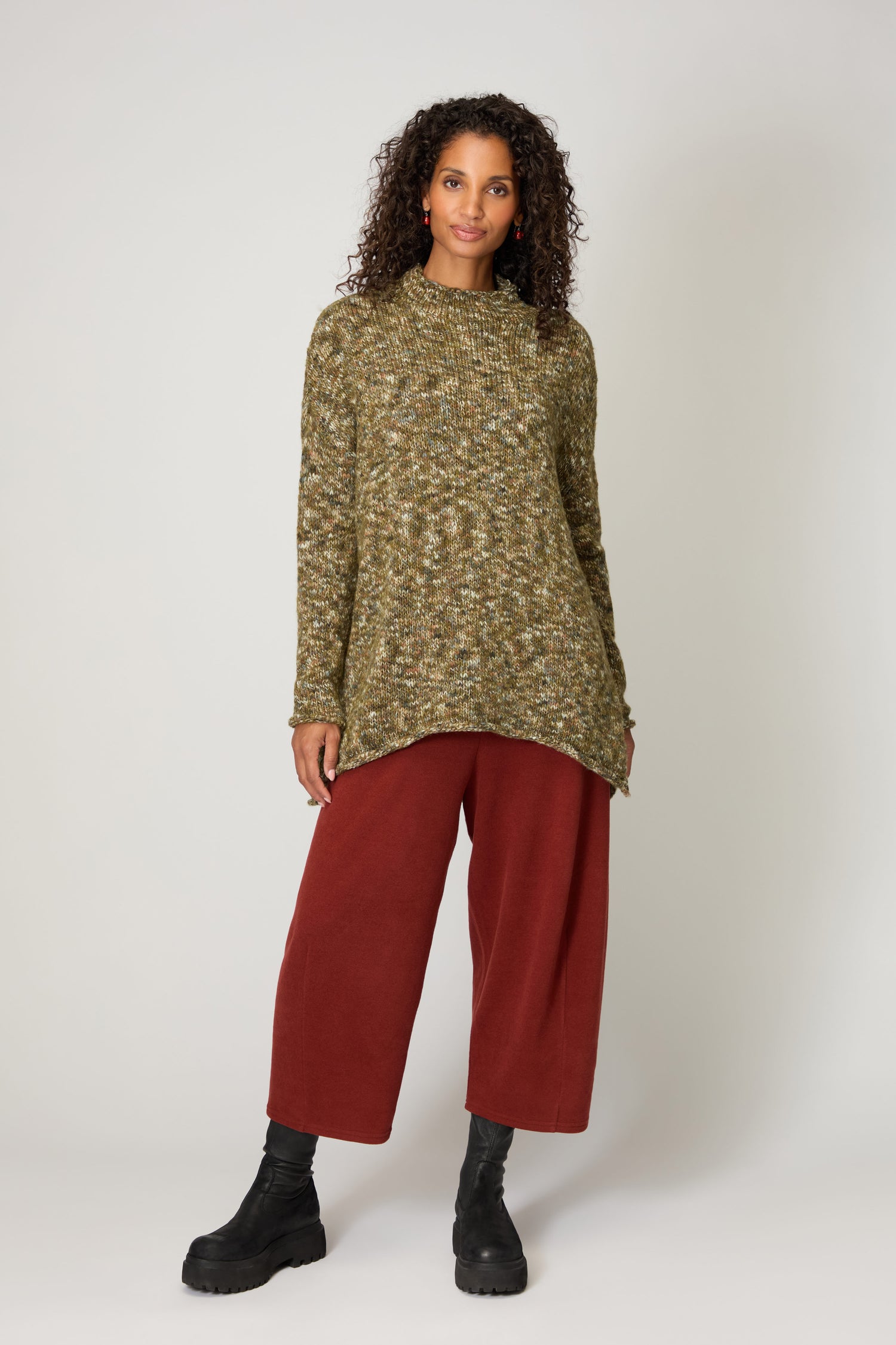 Marl Scoop Neck Knit