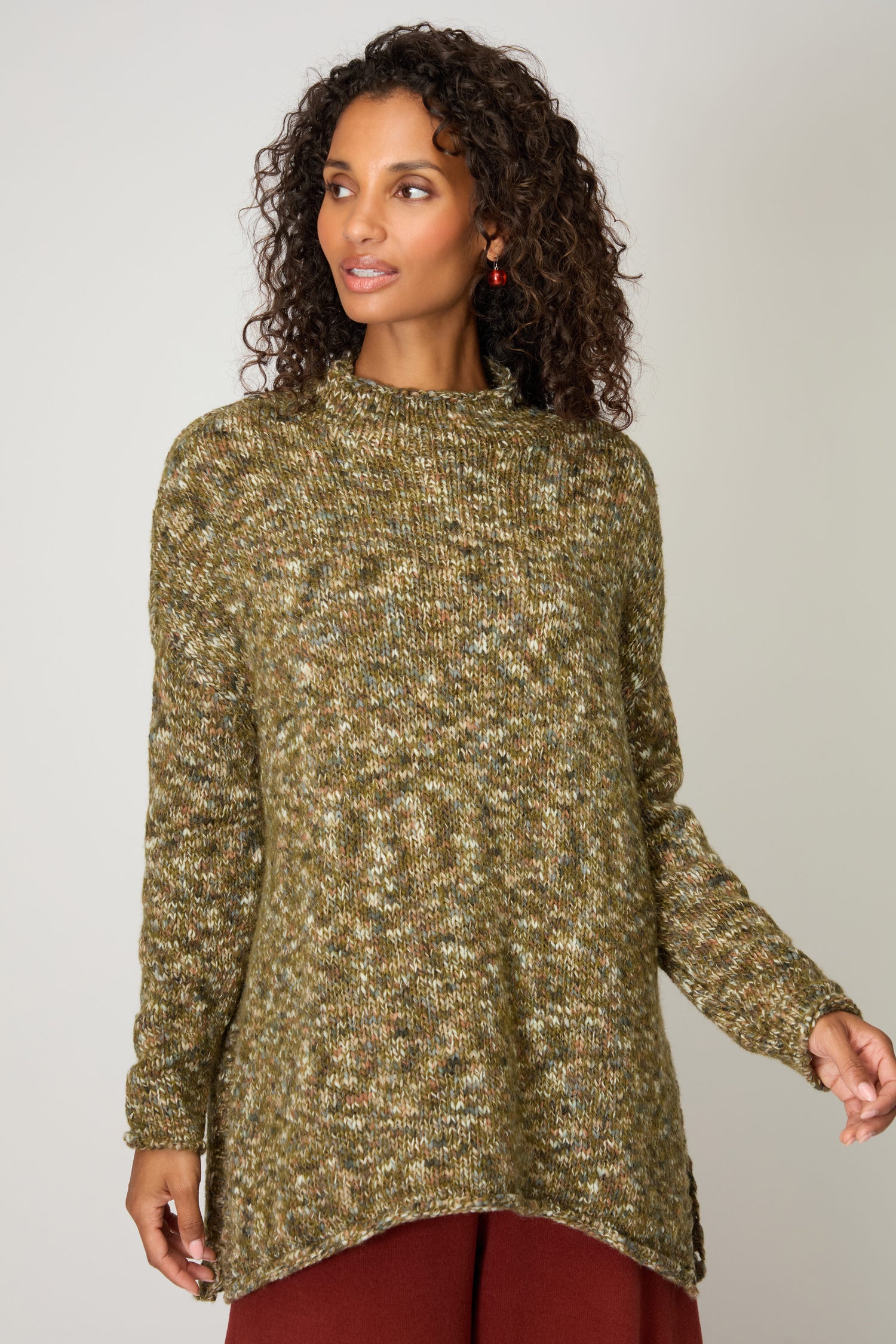 Marl Scoop Neck Knit