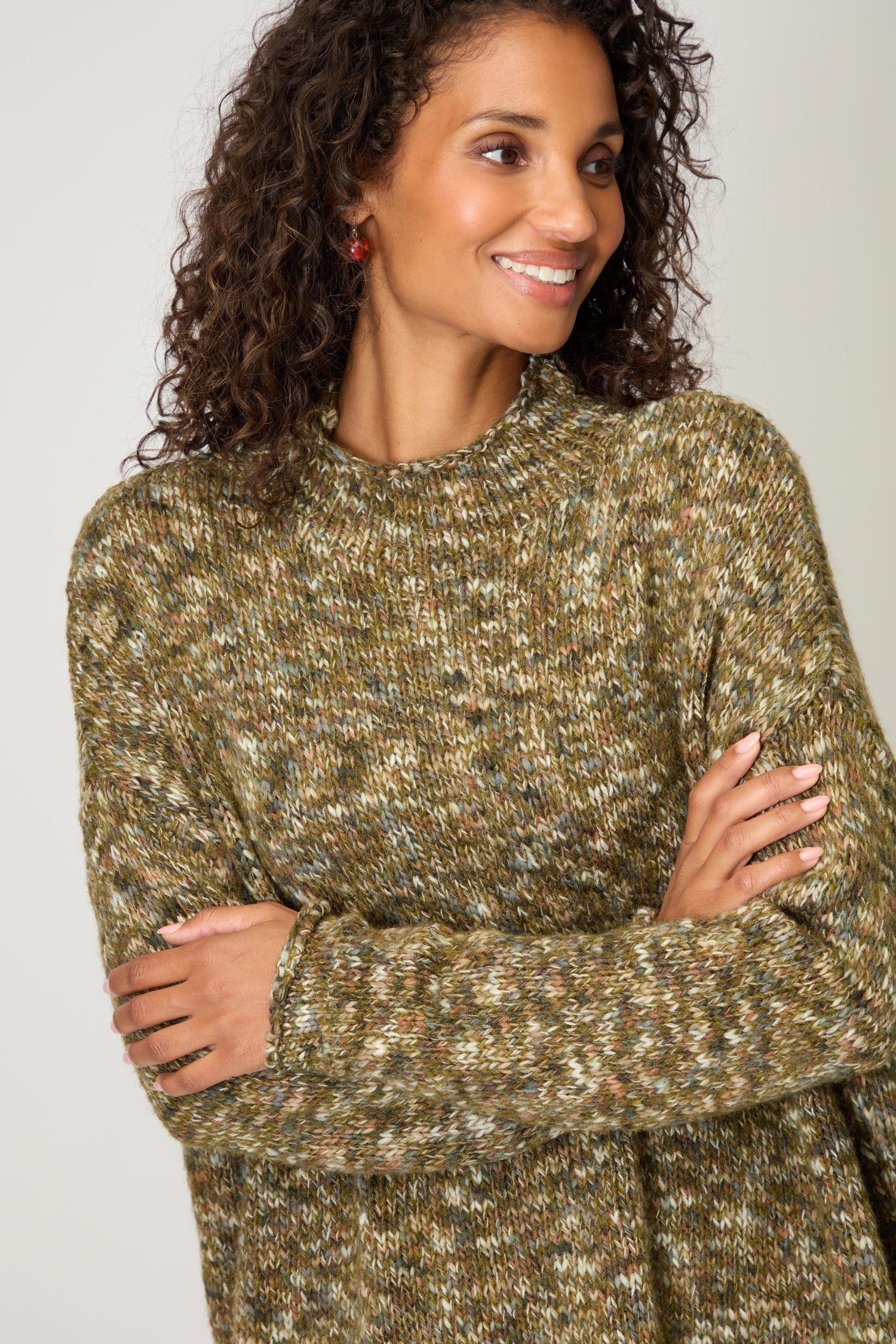 Marl Scoop Neck Knit