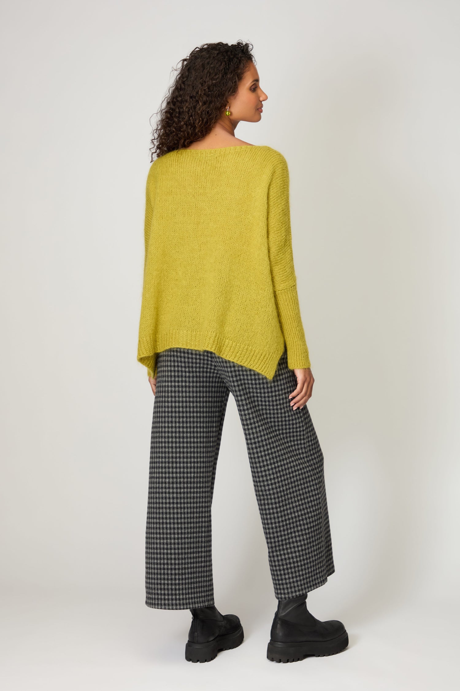 Wide Neck Mohair Knit