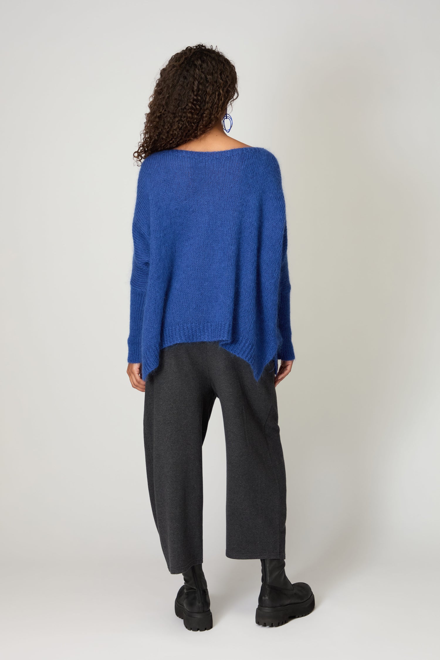 Wide Neck Mohair Knit