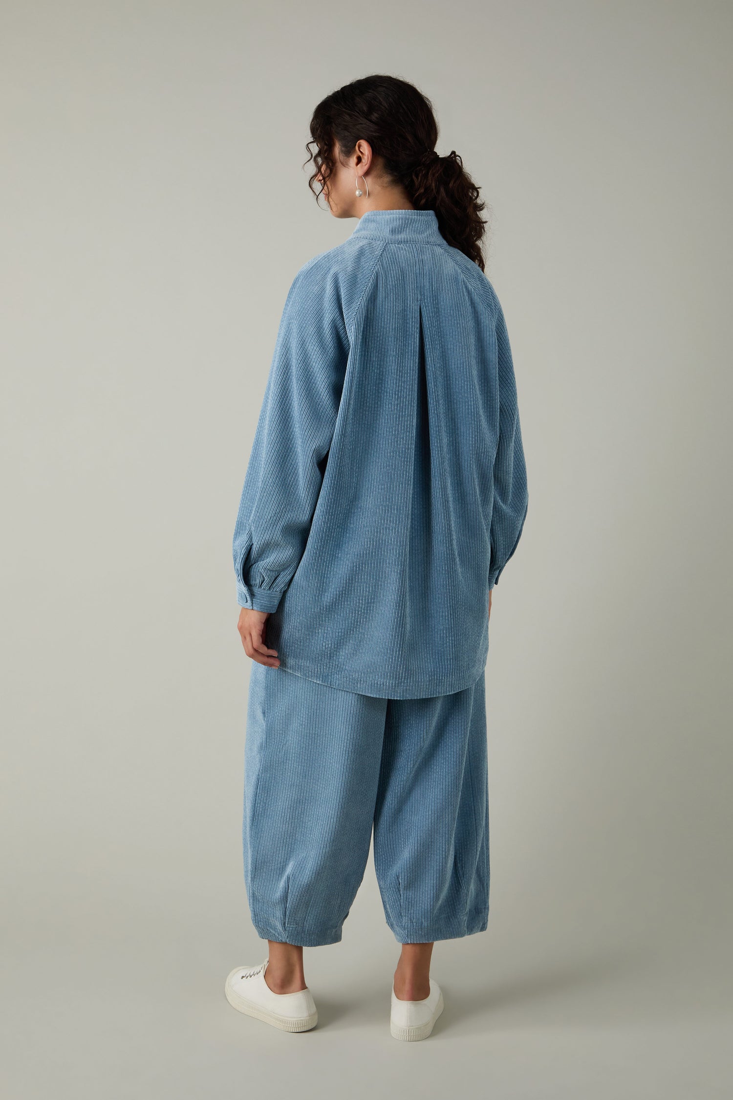 Pale Blue Stretch Cord Jacket