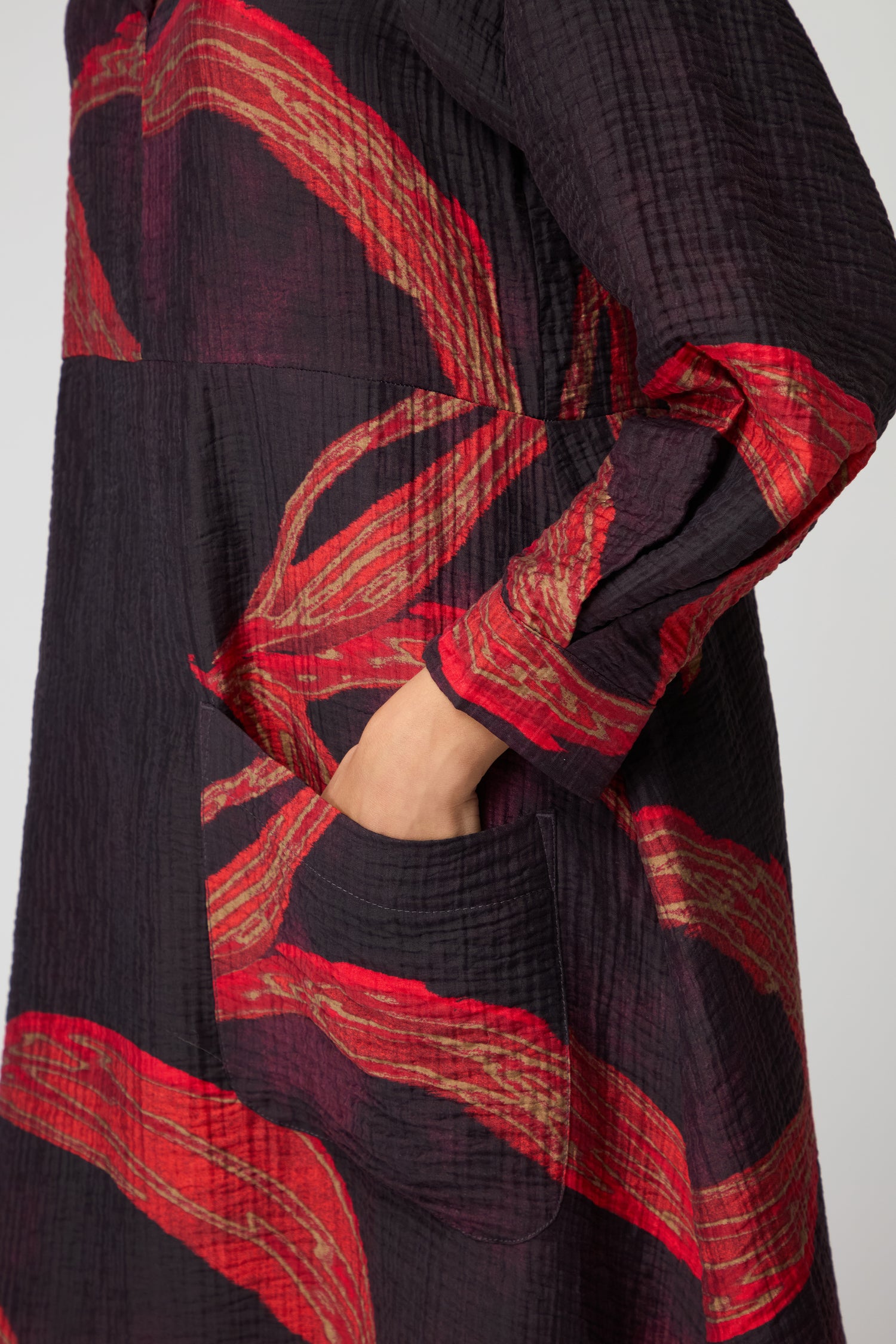 Ribbon Print Viscose Dress