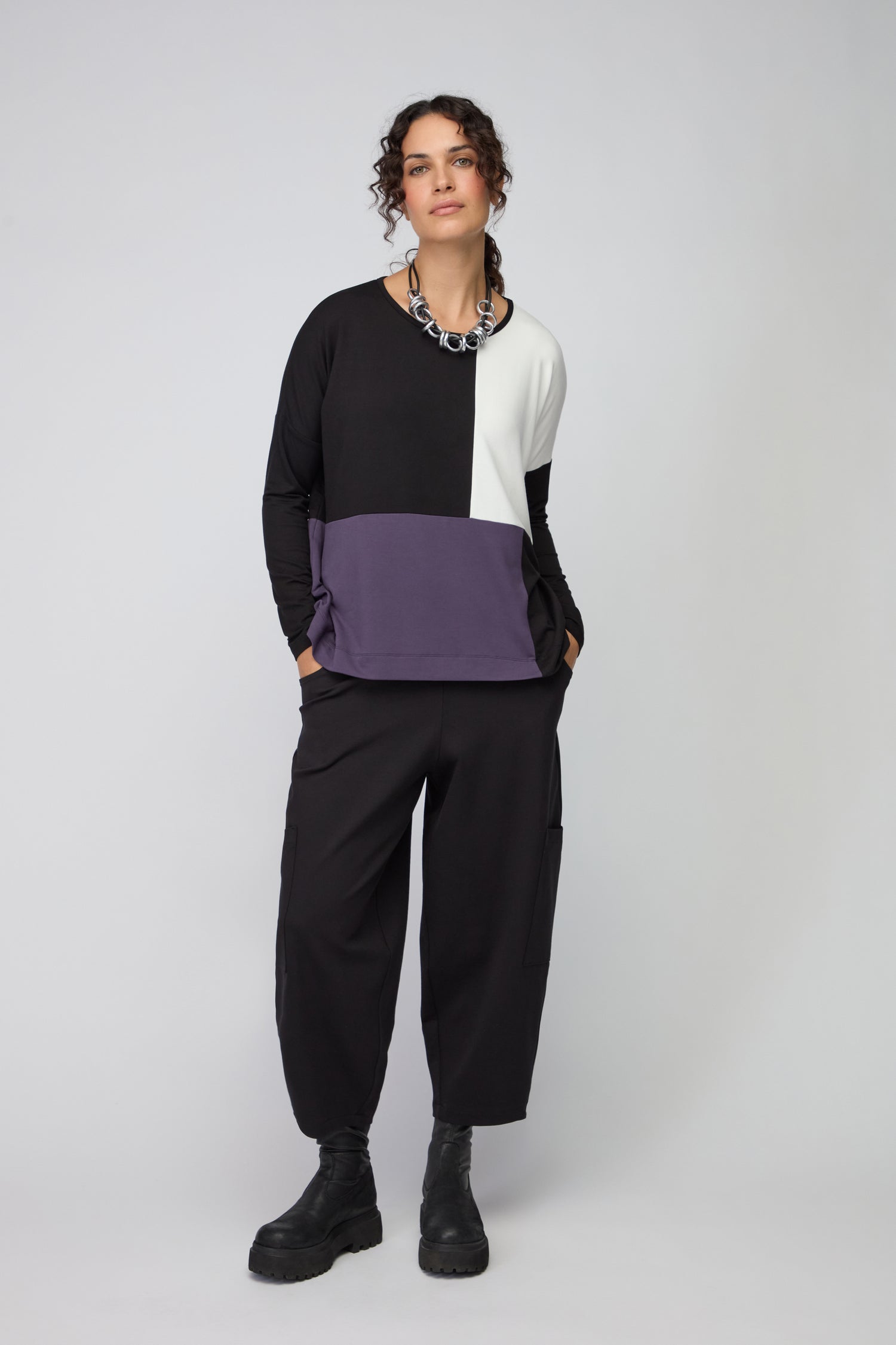 Block Print Jersey Top