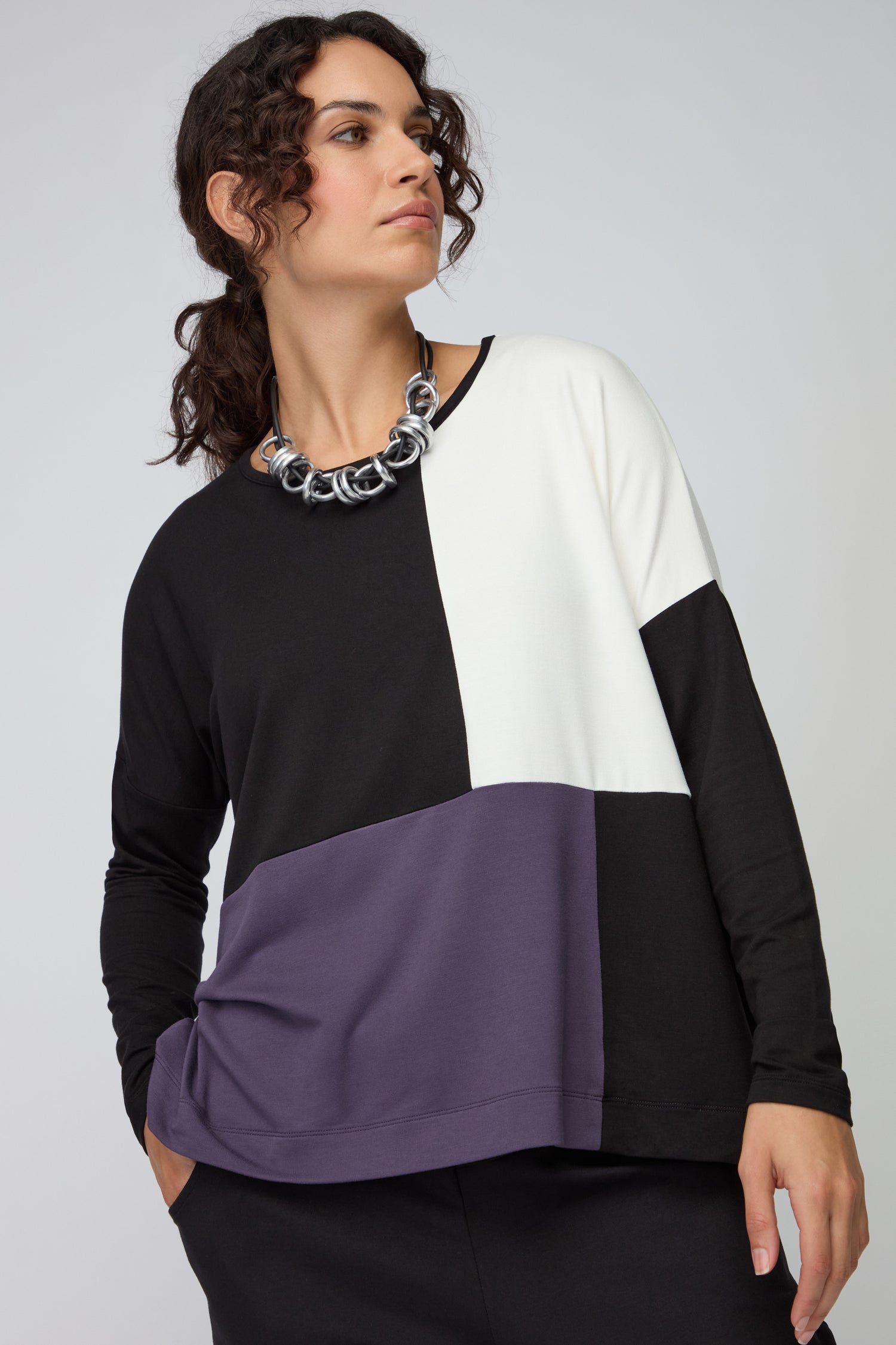 Block Print Jersey Top