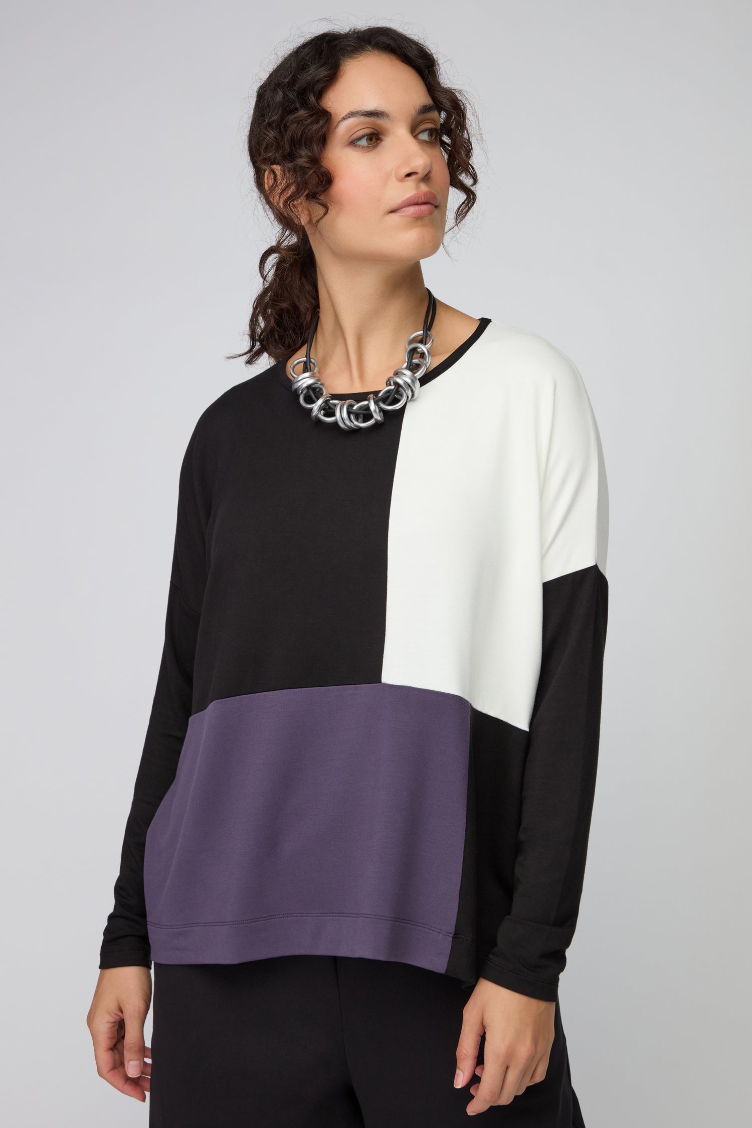 Block Print Jersey Top