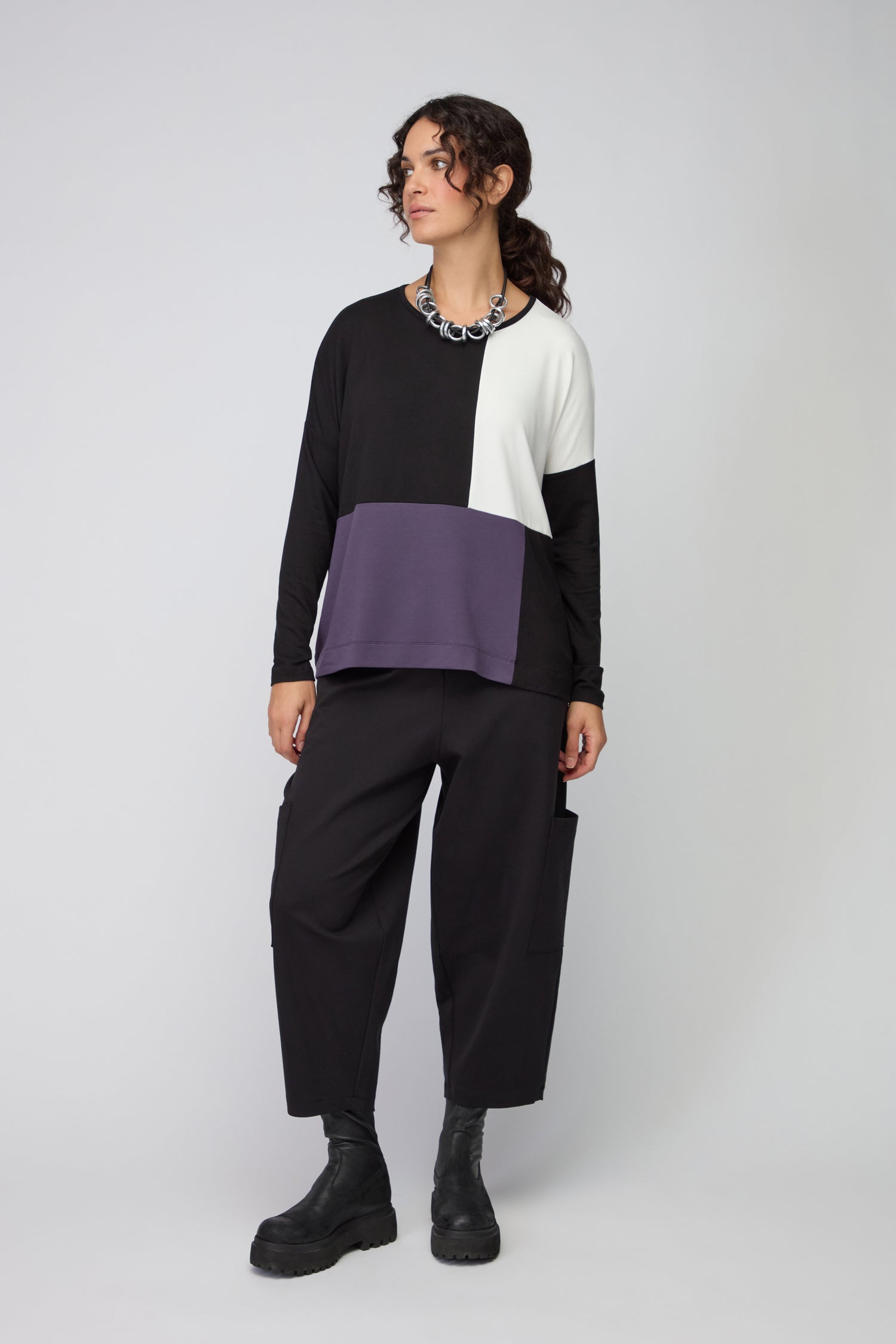 Block Print Jersey Top