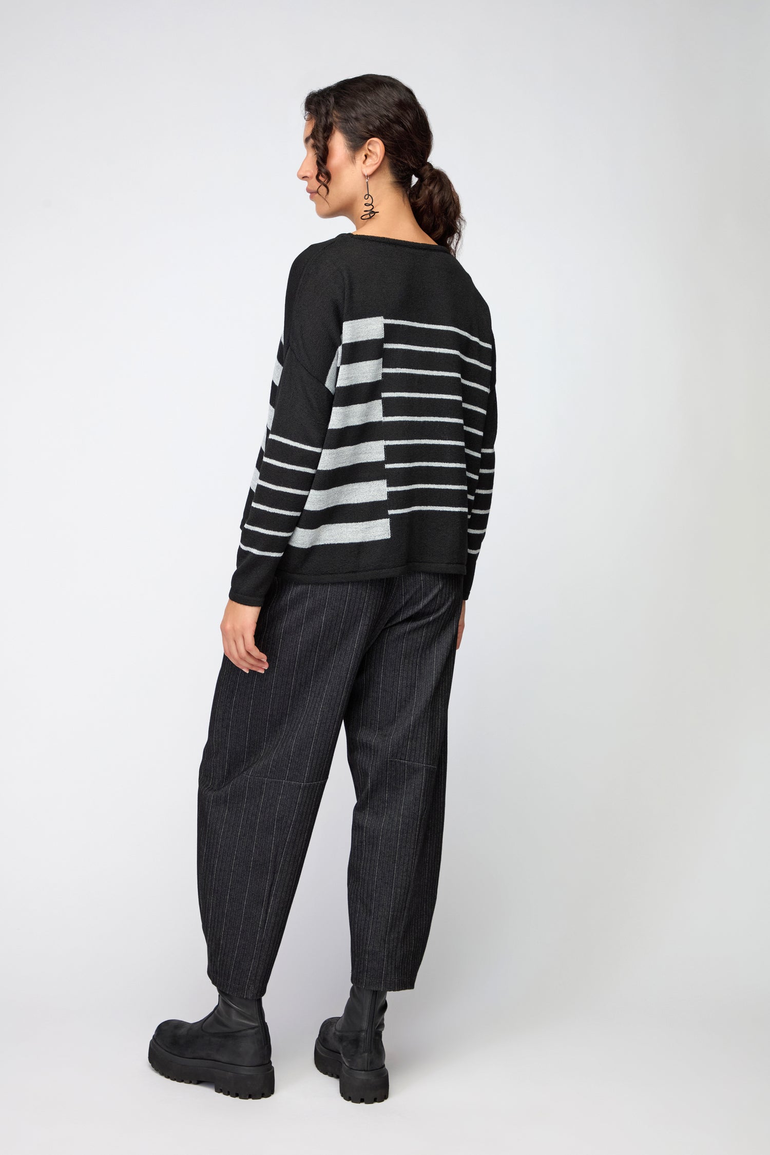 Mix Stripe Boxy Knit