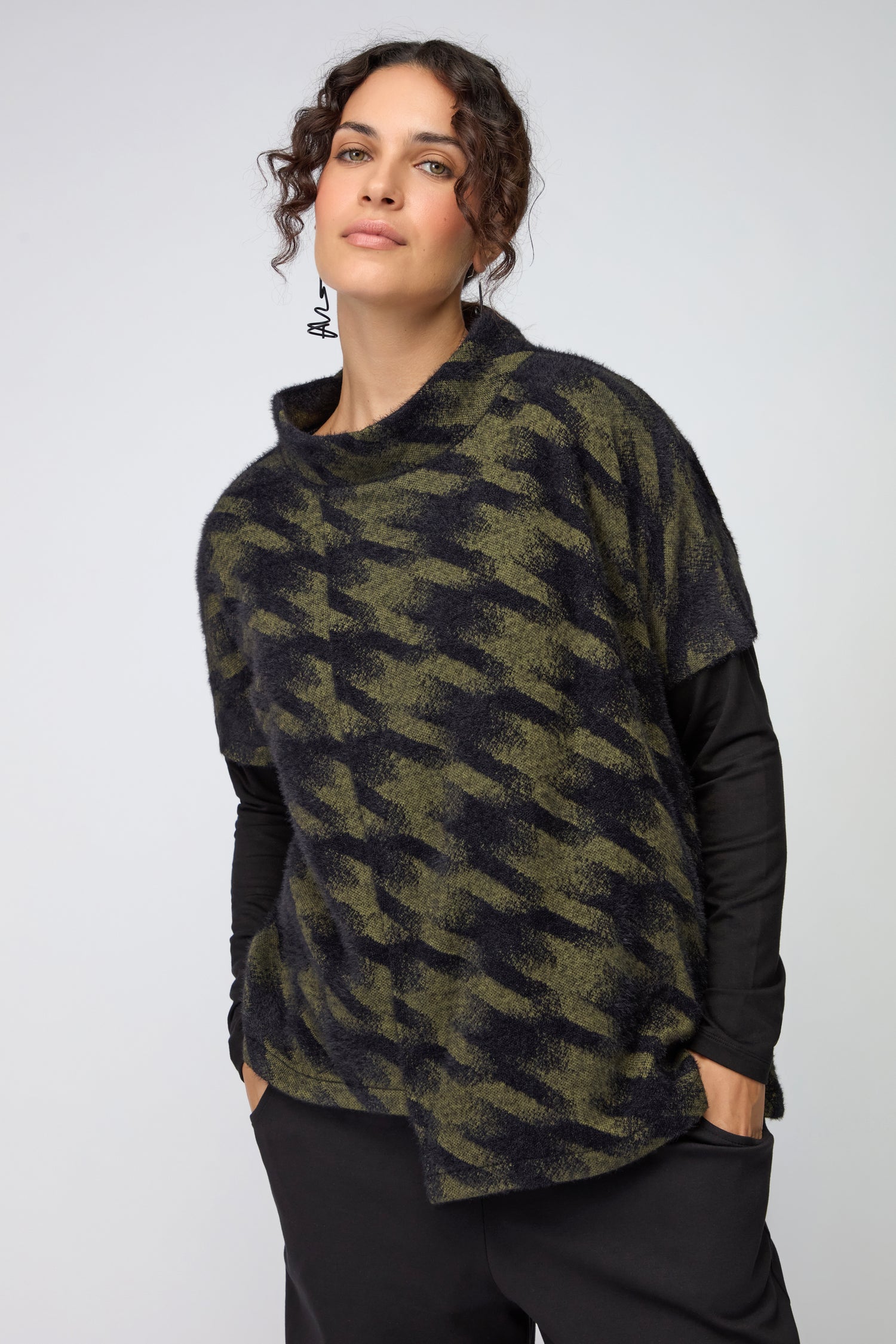 Blurred Jacquard Jersey Top