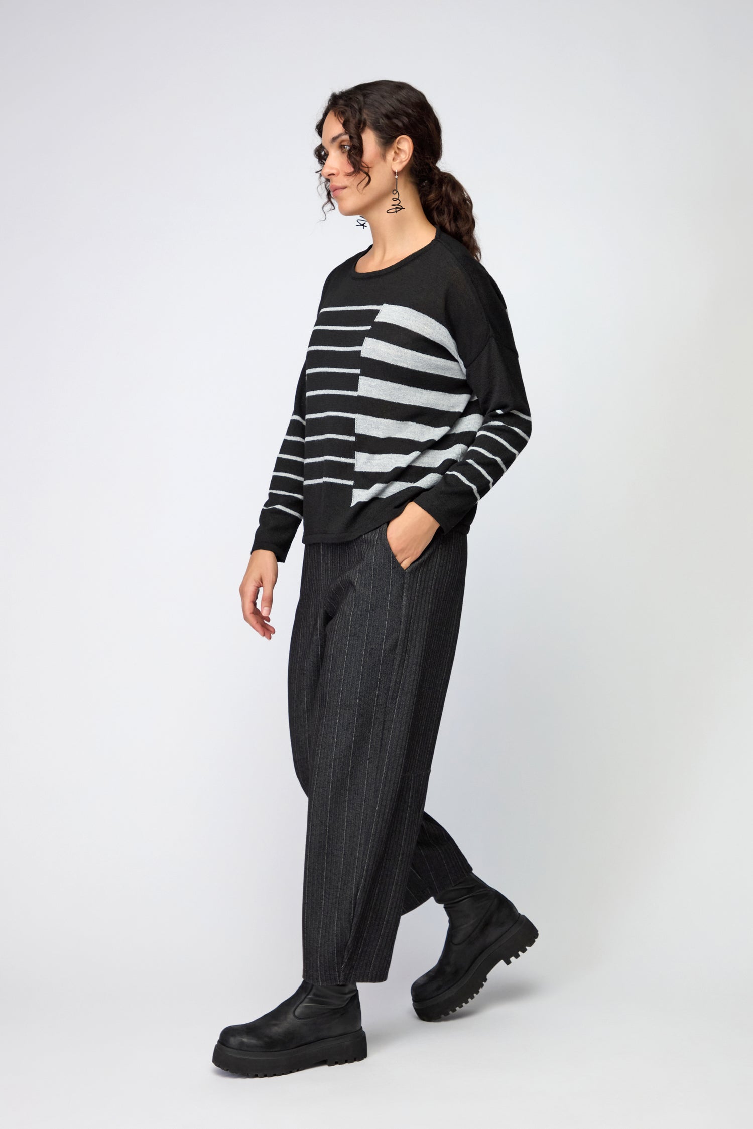 Pinstripe Jersey Trouser