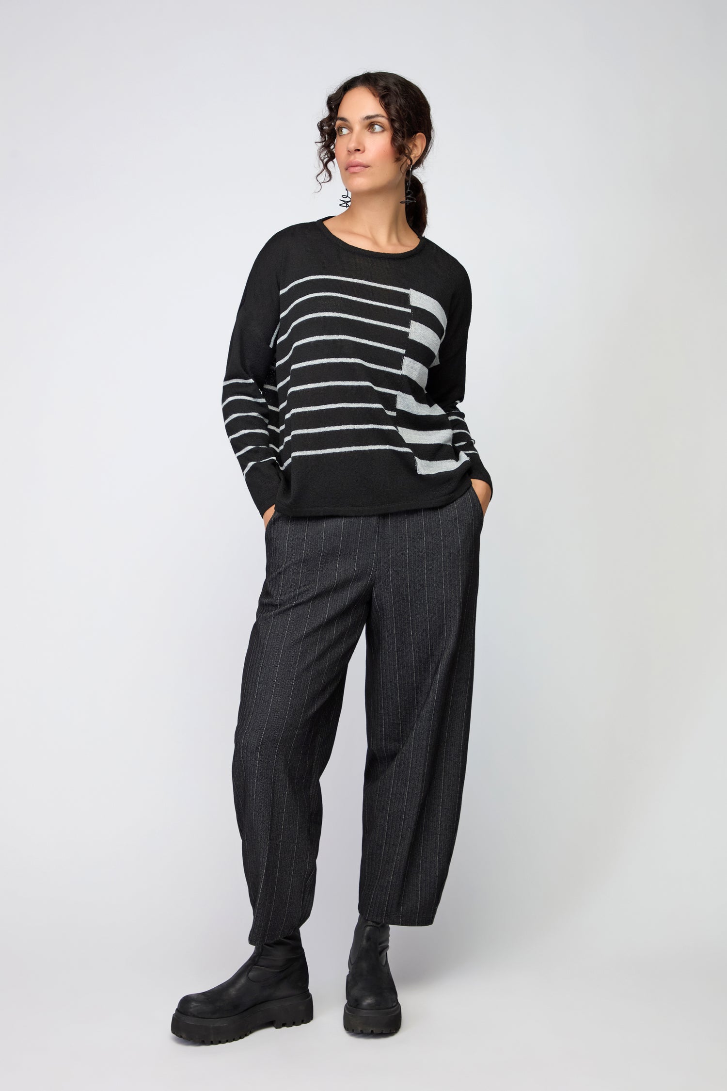 Pinstripe Jersey Trouser