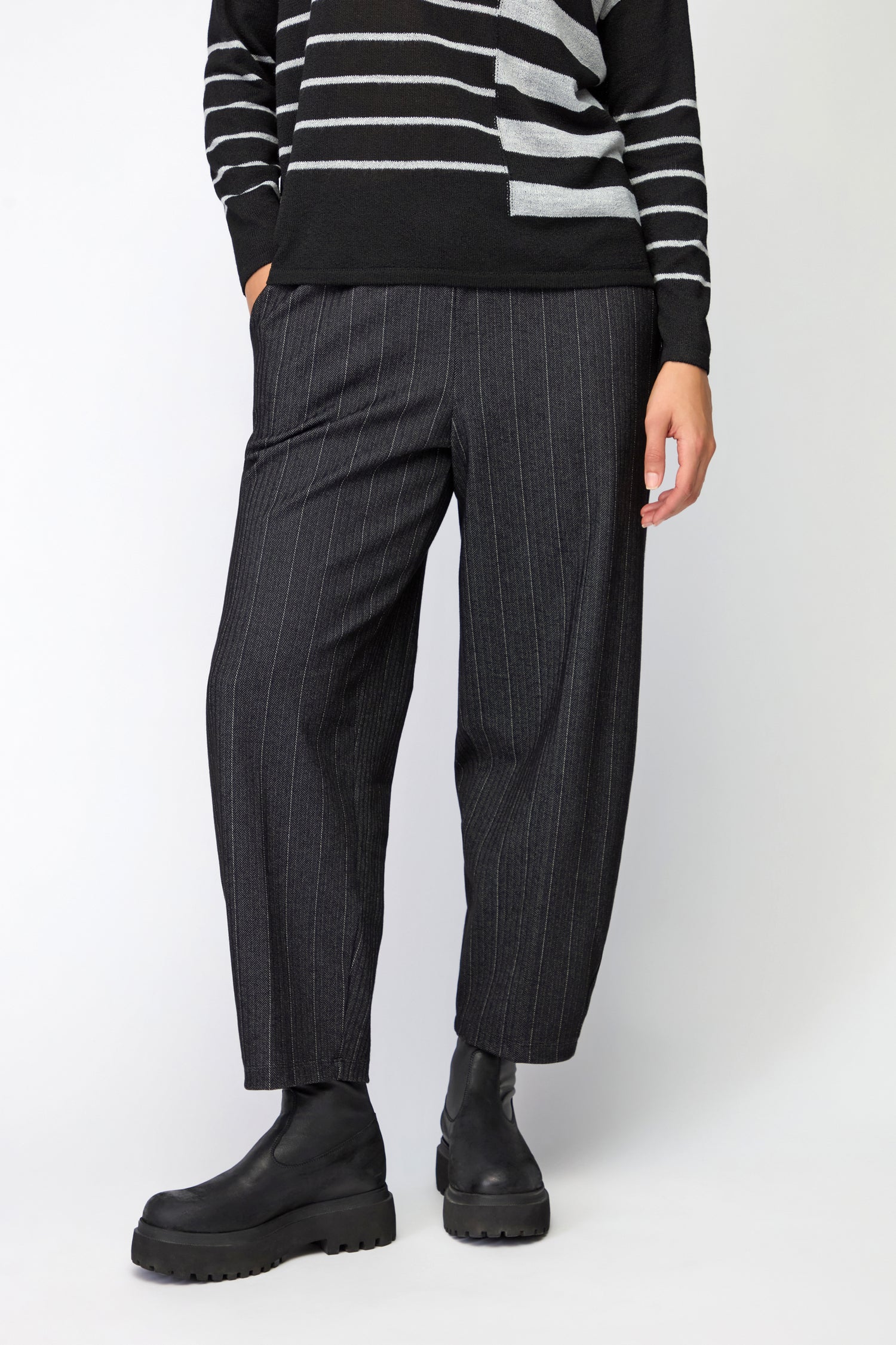 Pinstripe Jersey Trouser