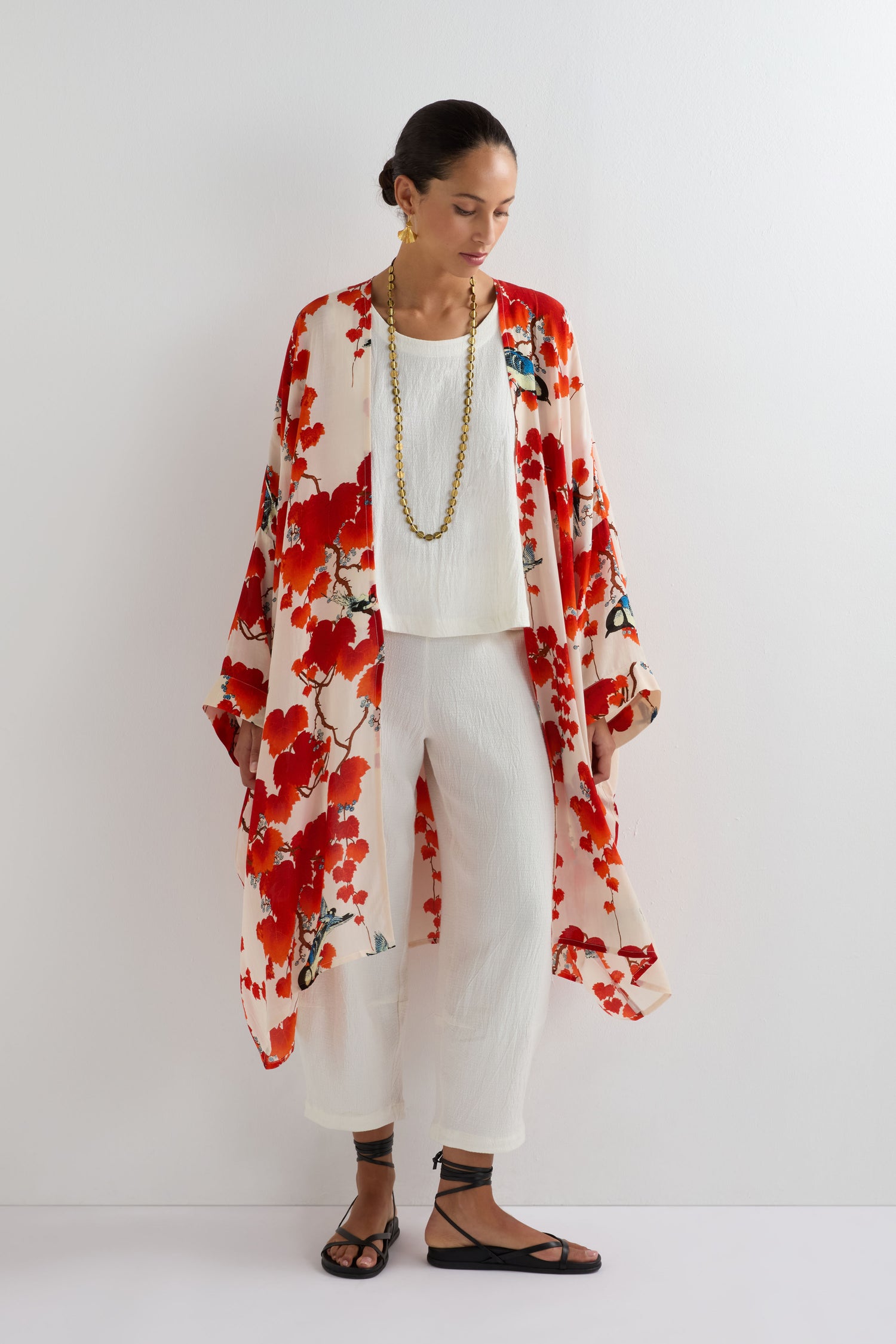 Grande Acer Print Kimono