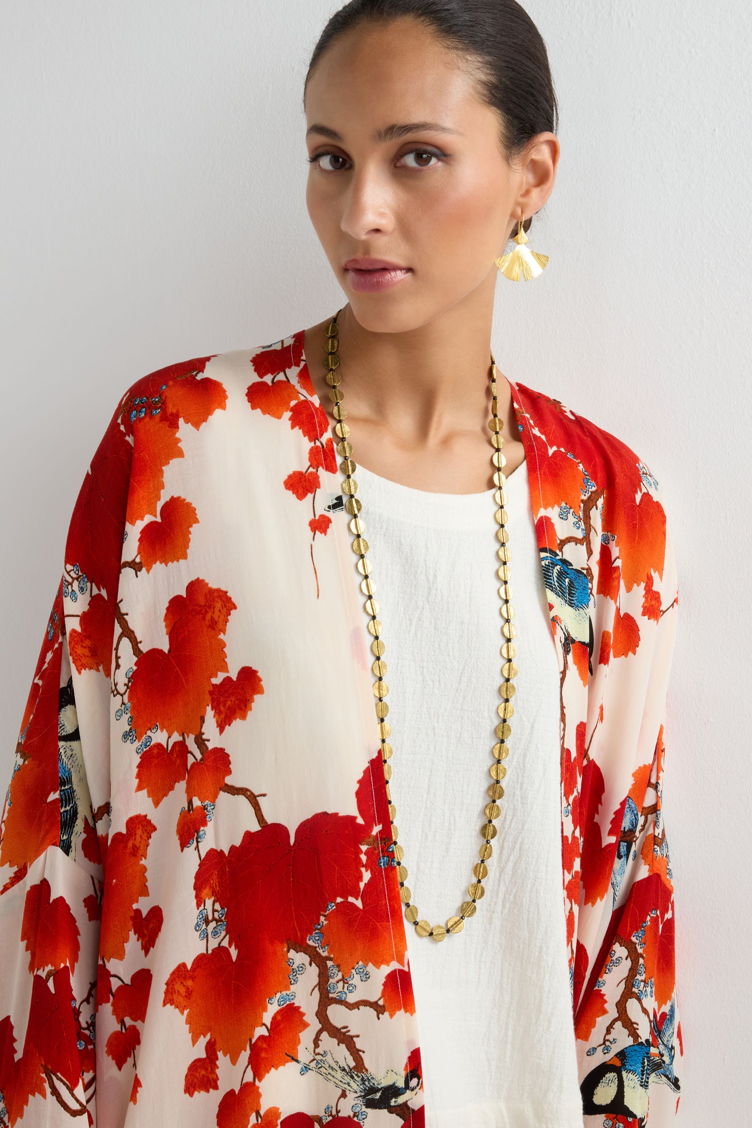 Grande Acer Print Kimono