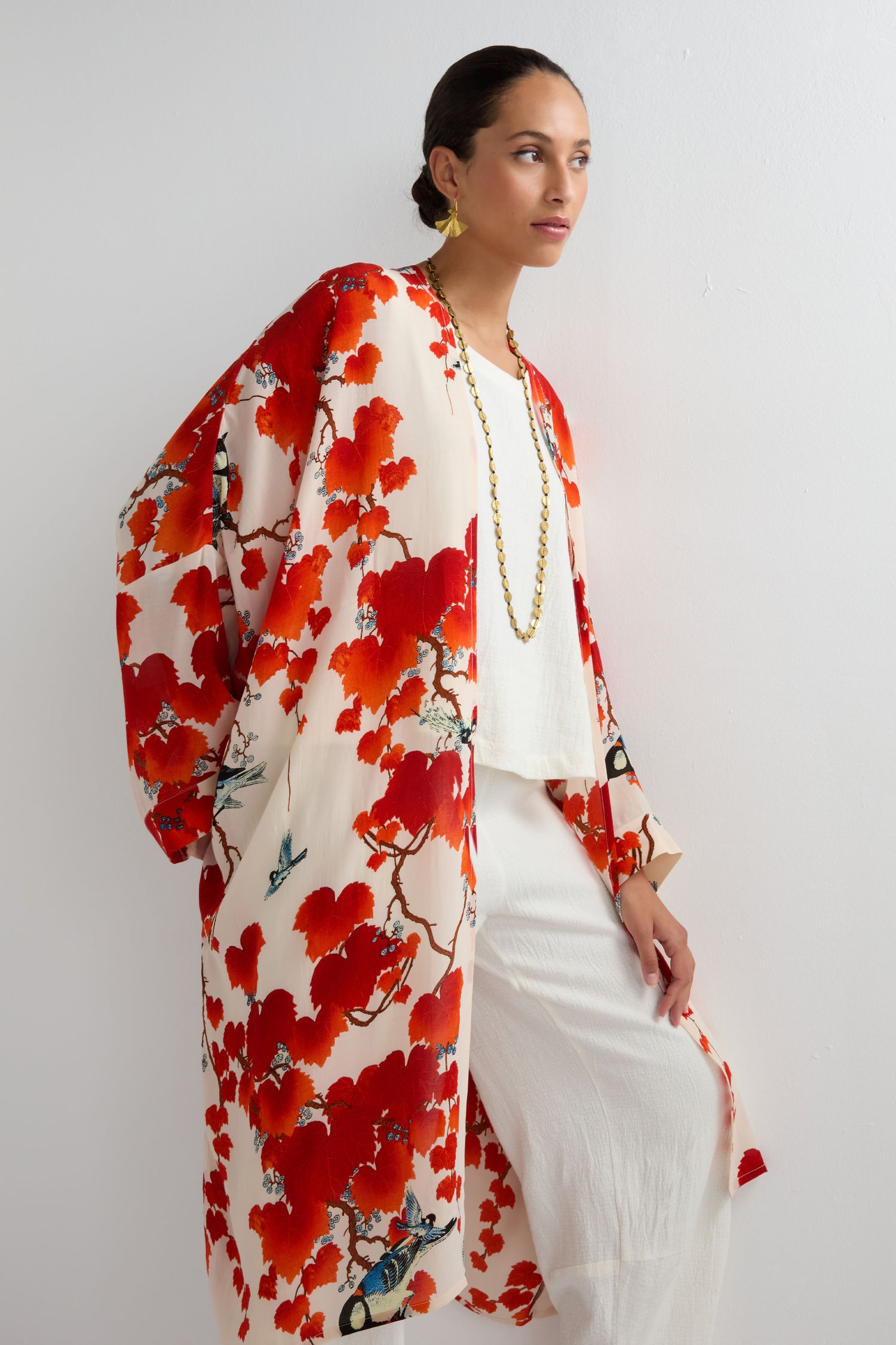 Grande Acer Print Kimono