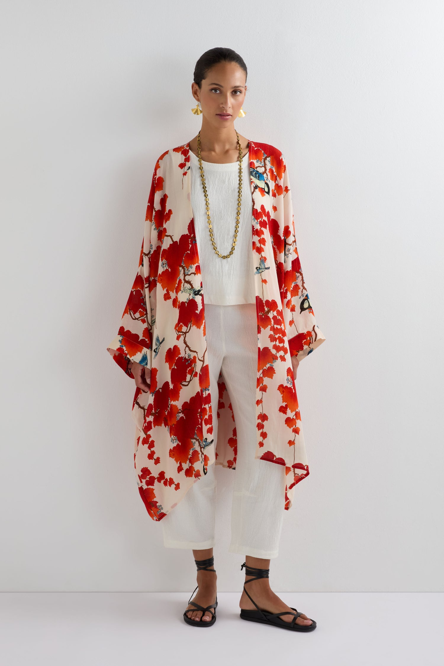 Grande Acer Print Kimono