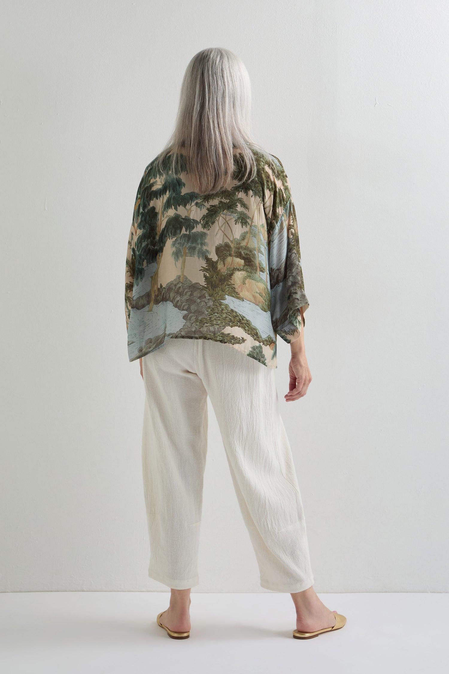 Rivers and Trees Print Kimono
