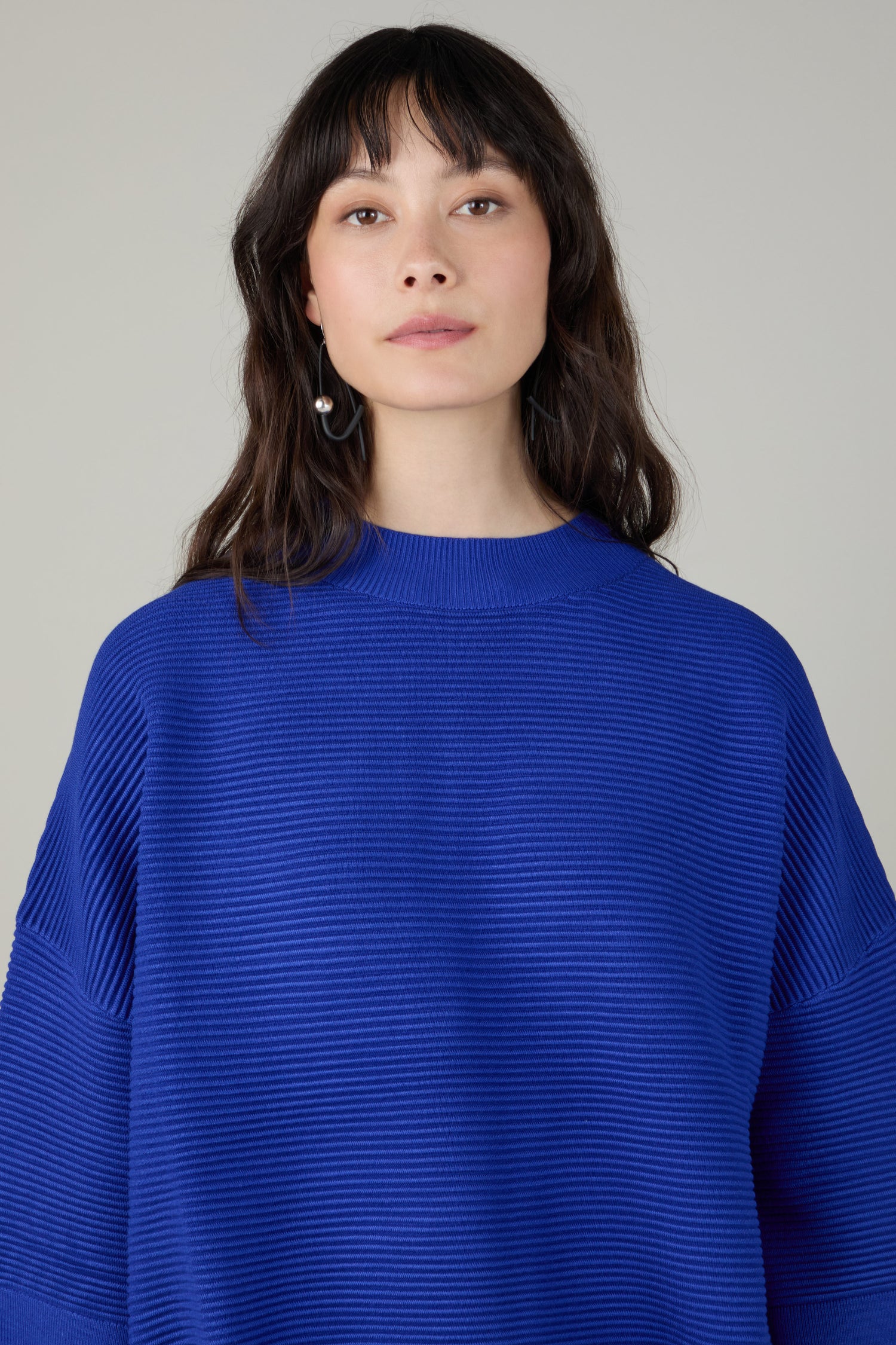 Wide Sleeve Ribbed Jumper