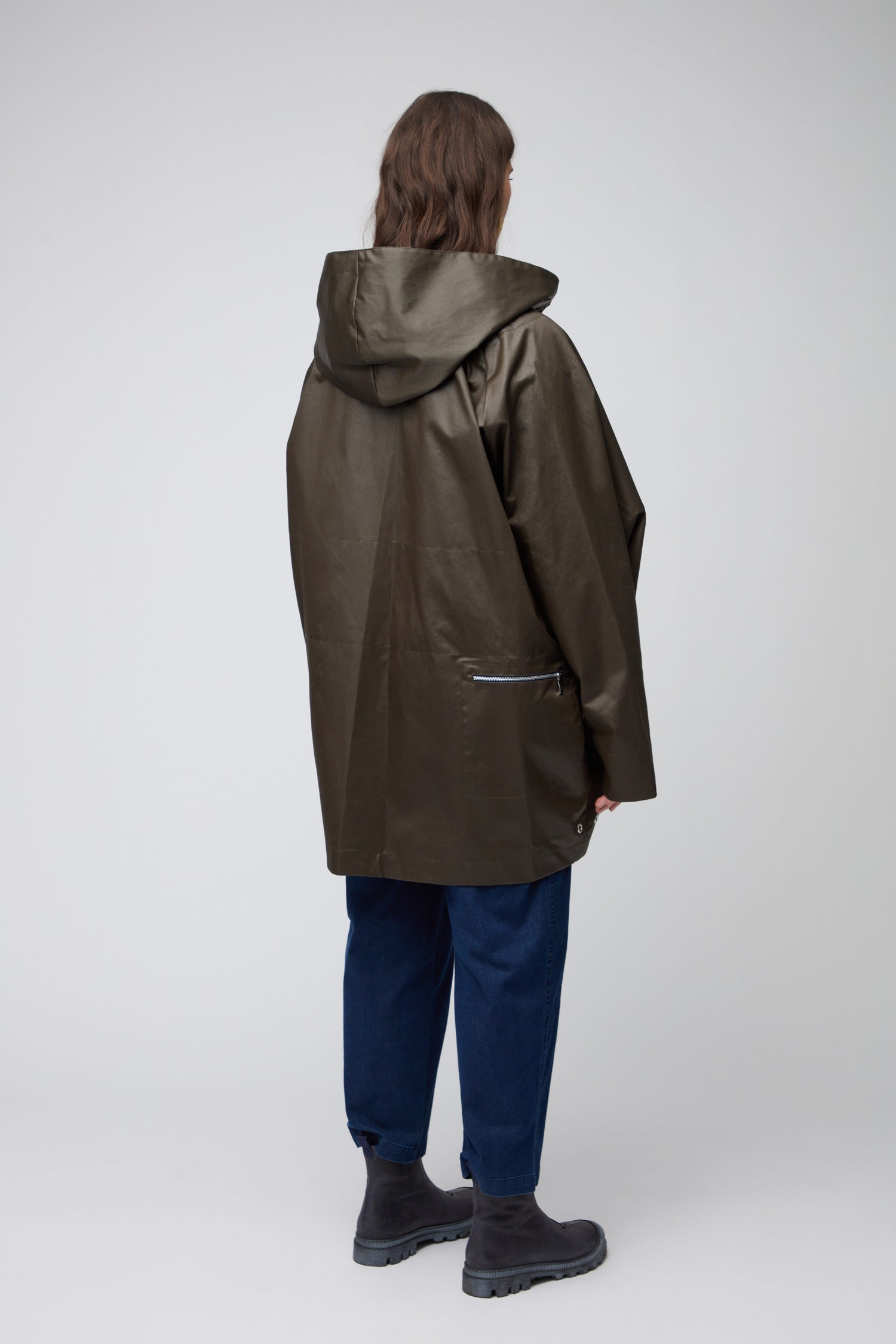Olive Oversized Parka With Hood