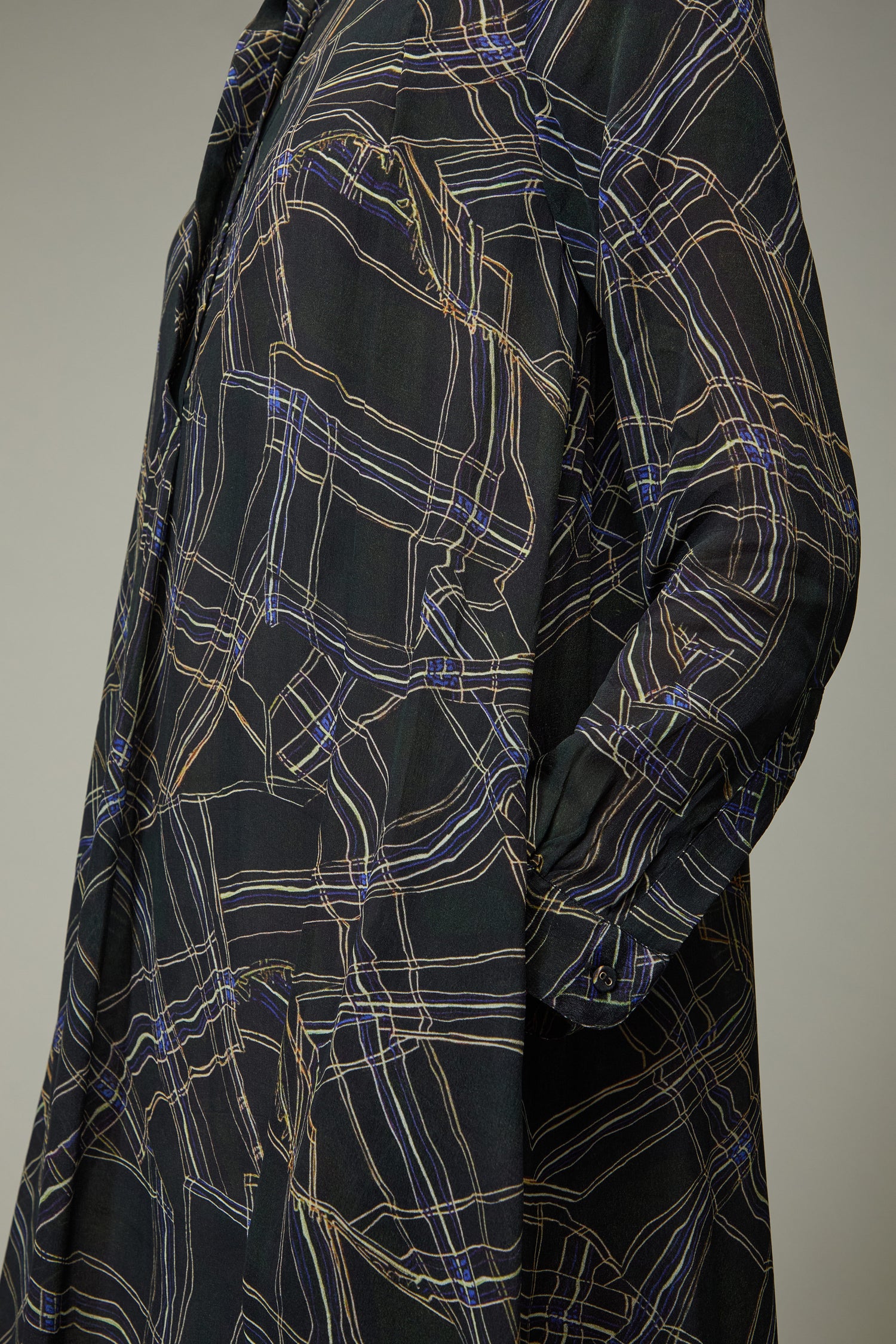 Wavy Lines Shirt Dress