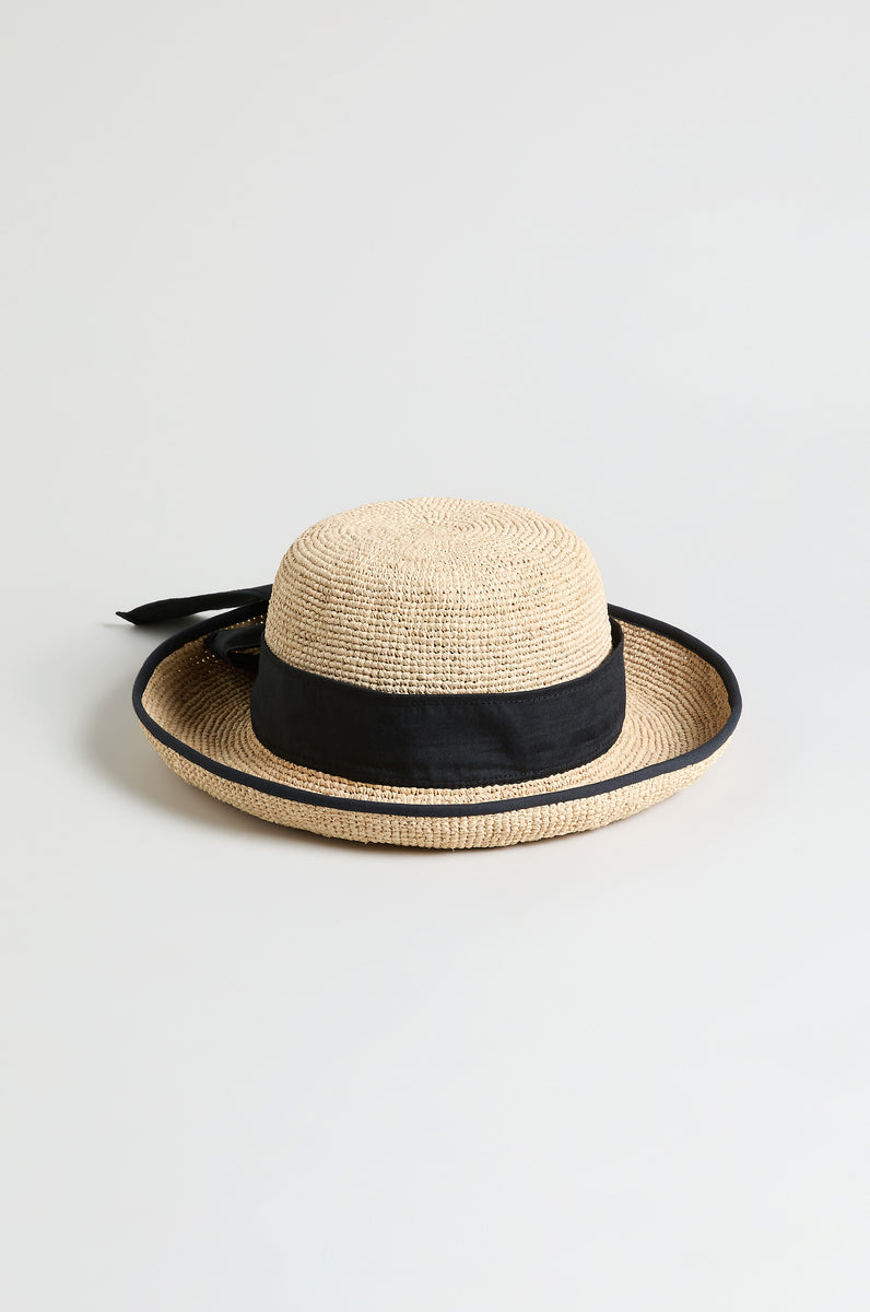 Handwoven Raffia Ribbon Hat – Sahara