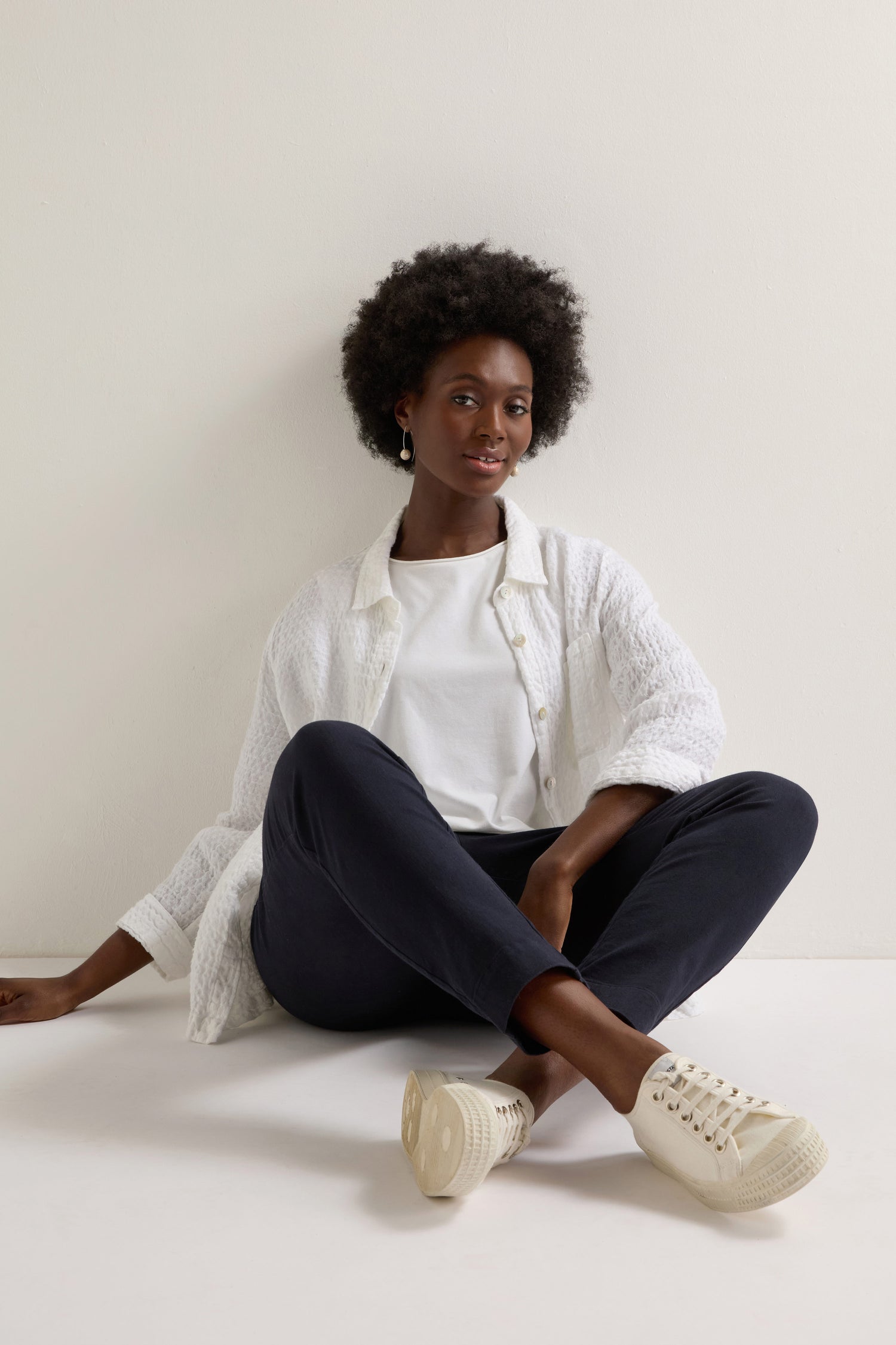 Night Stretch Cotton Slim Trousers