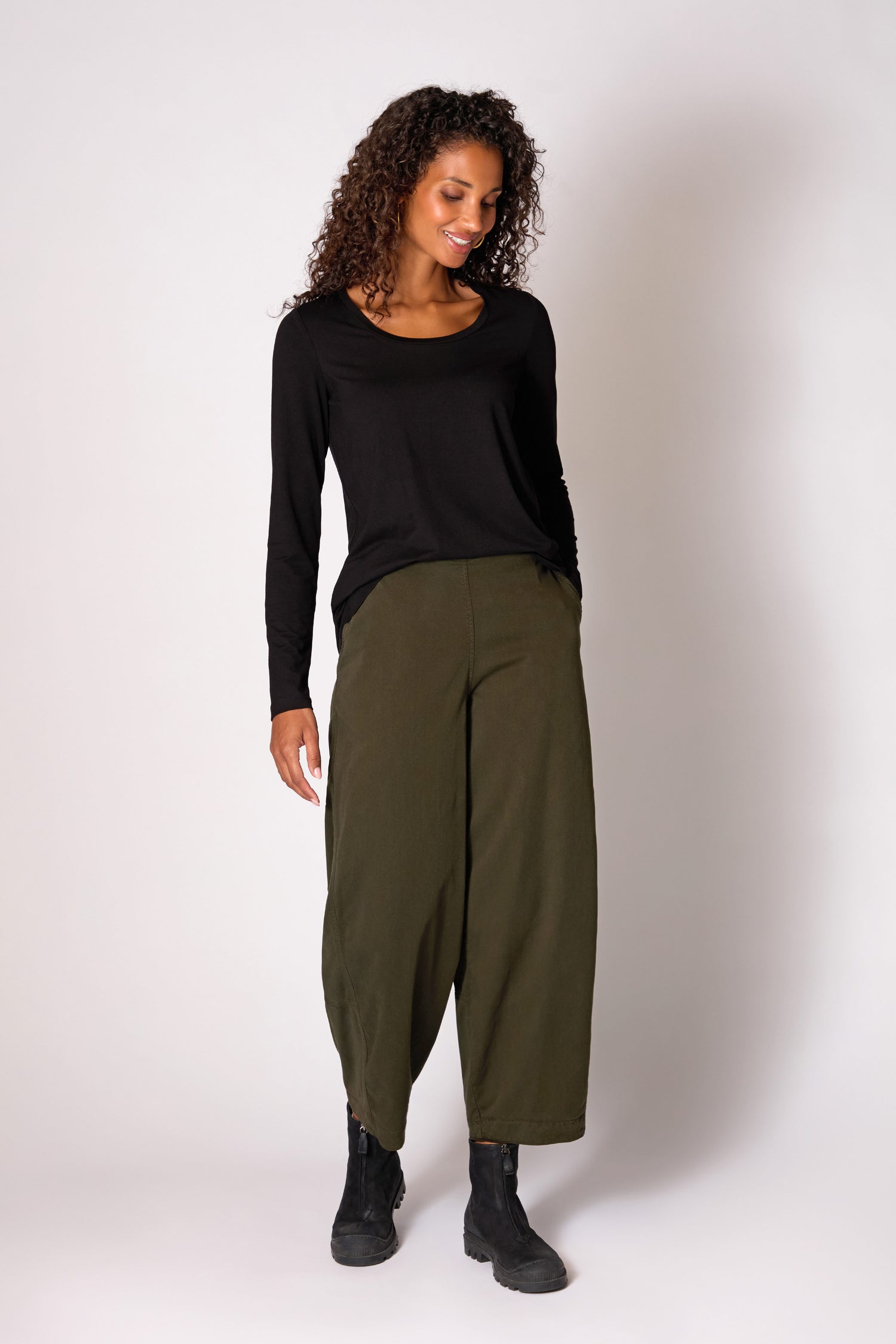 Soft Viscose Twill Bubble Trousers