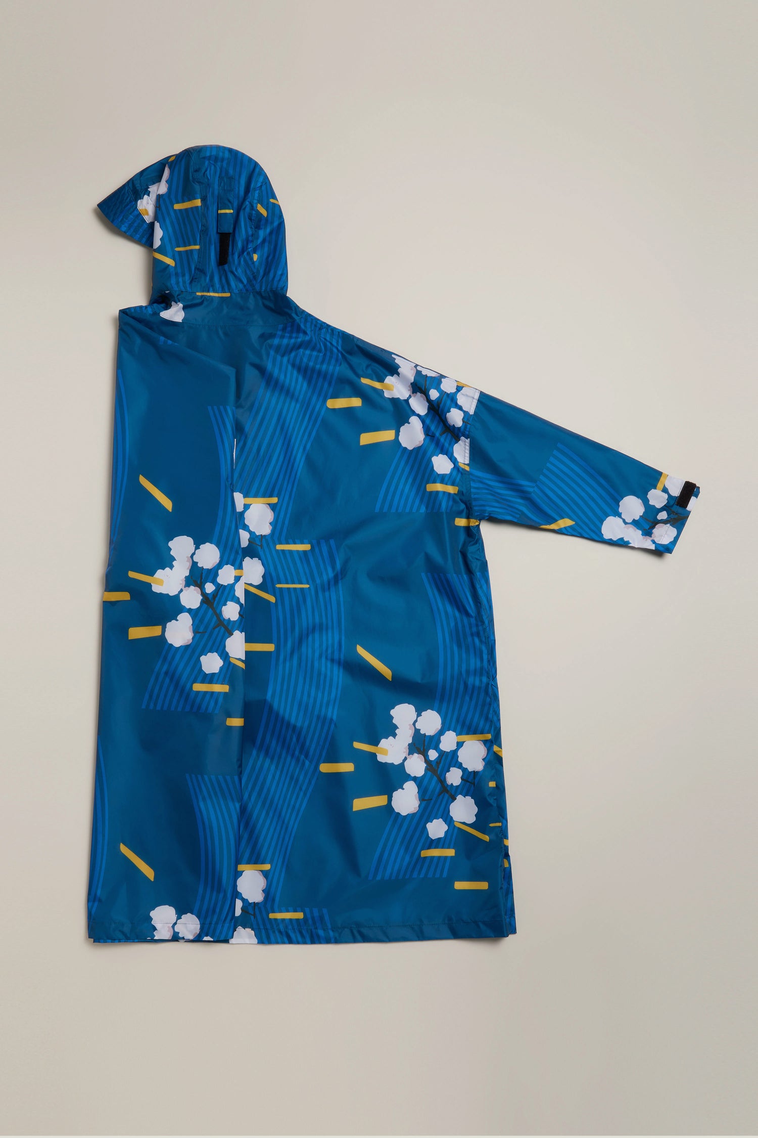 Japanese Blue Blossom Poncho