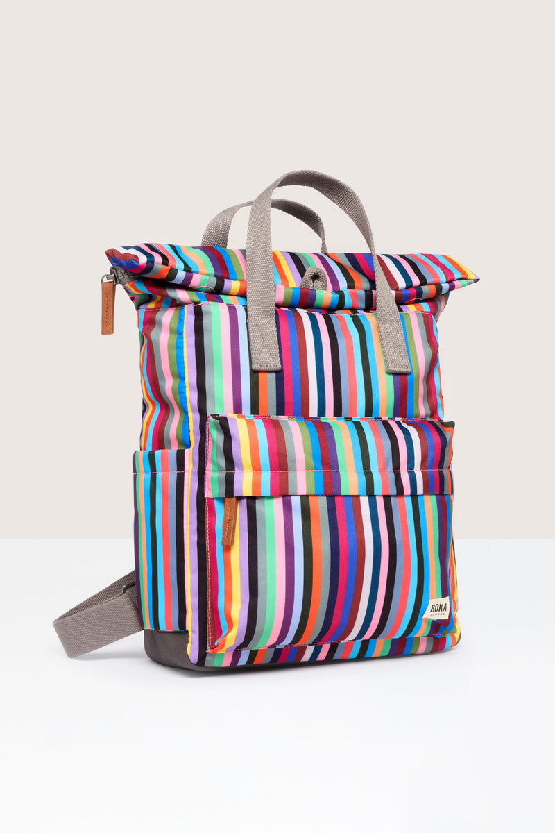 Roka Multi Stripe Recycled Canvas Canfield Bag | Sahara