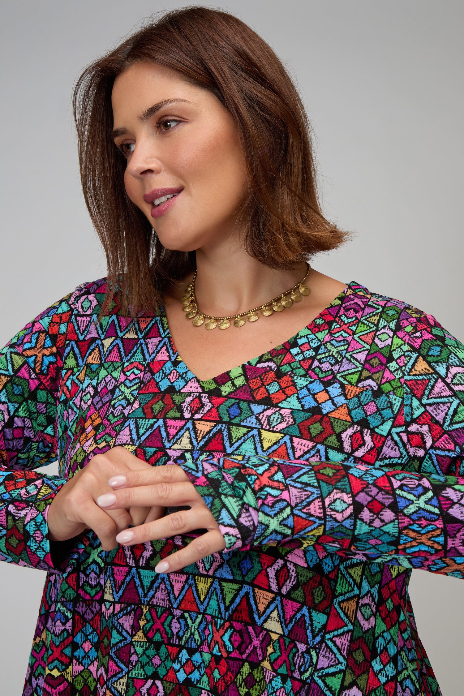 Peruvian Patchwork Jersey Bubble Dress