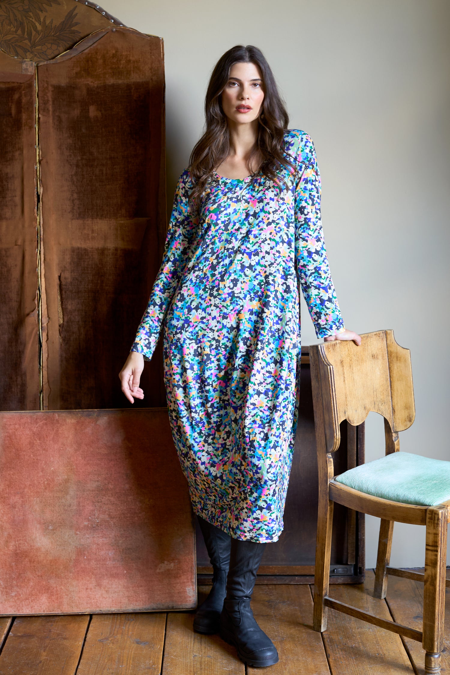 Colourful Confetti Jersey Bubble Dress