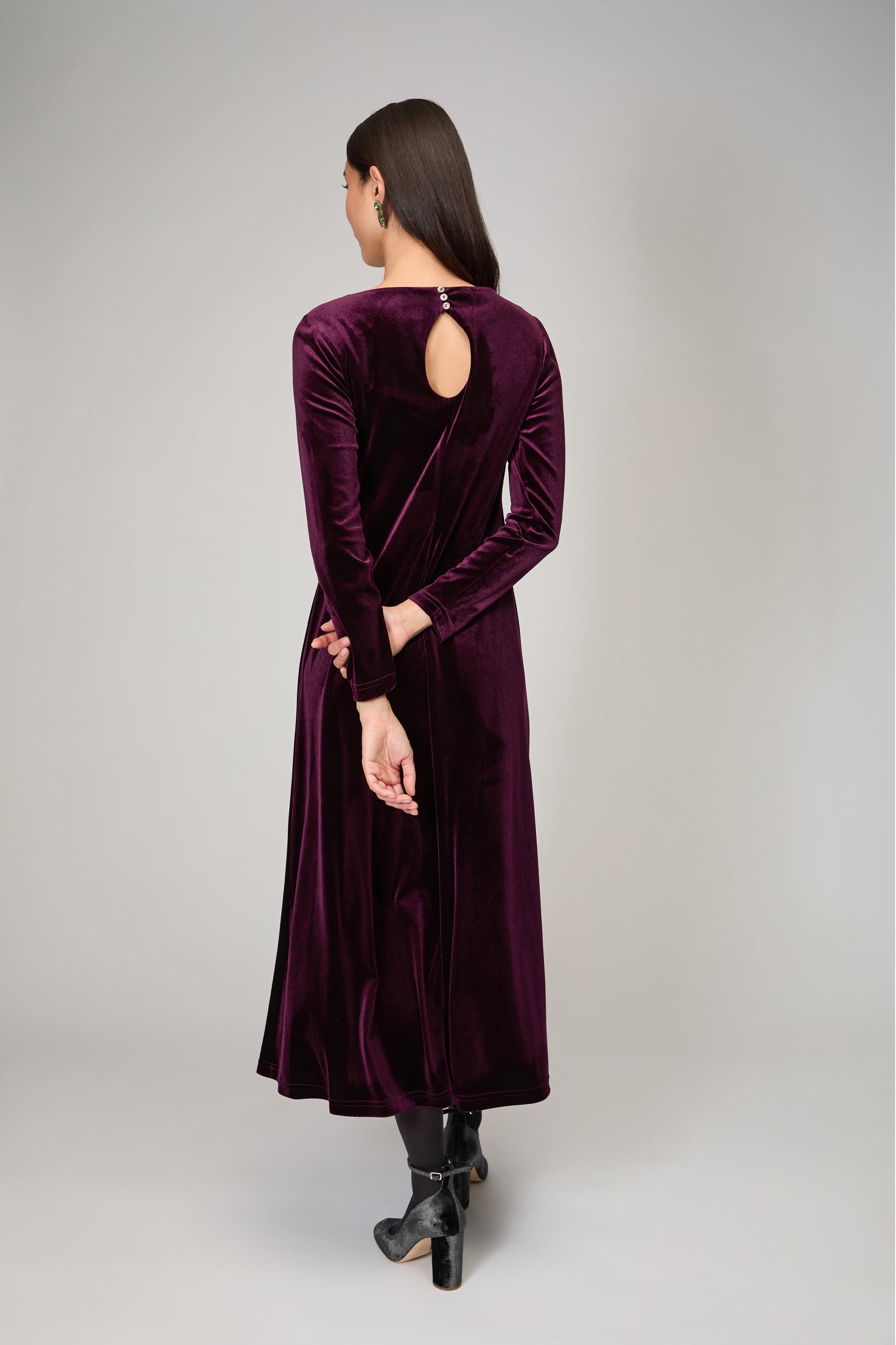 Velvet Jersey Maxi Dress