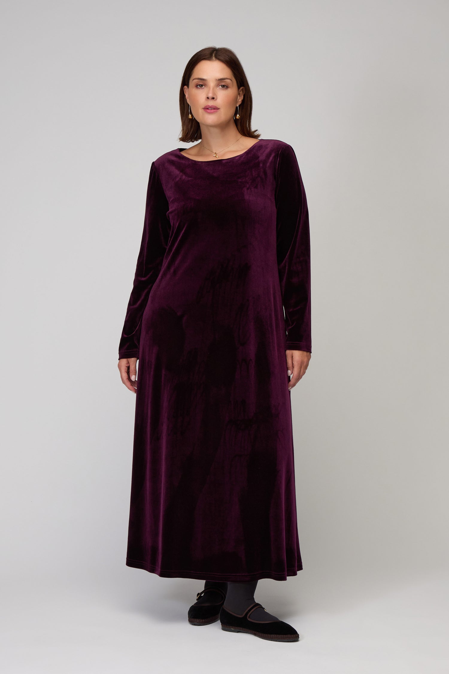 Velvet Jersey Maxi Dress