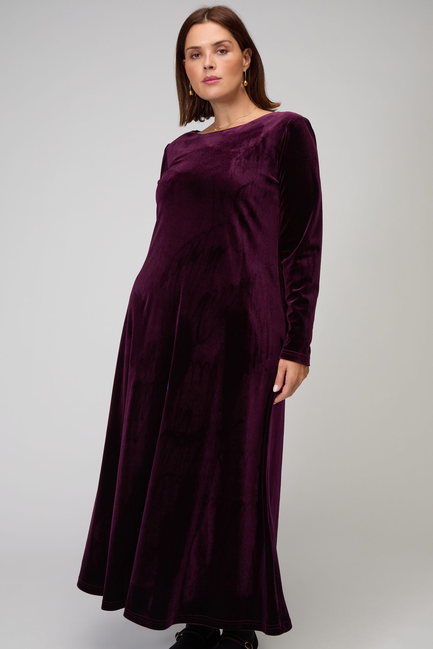 Velvet Jersey Maxi Dress