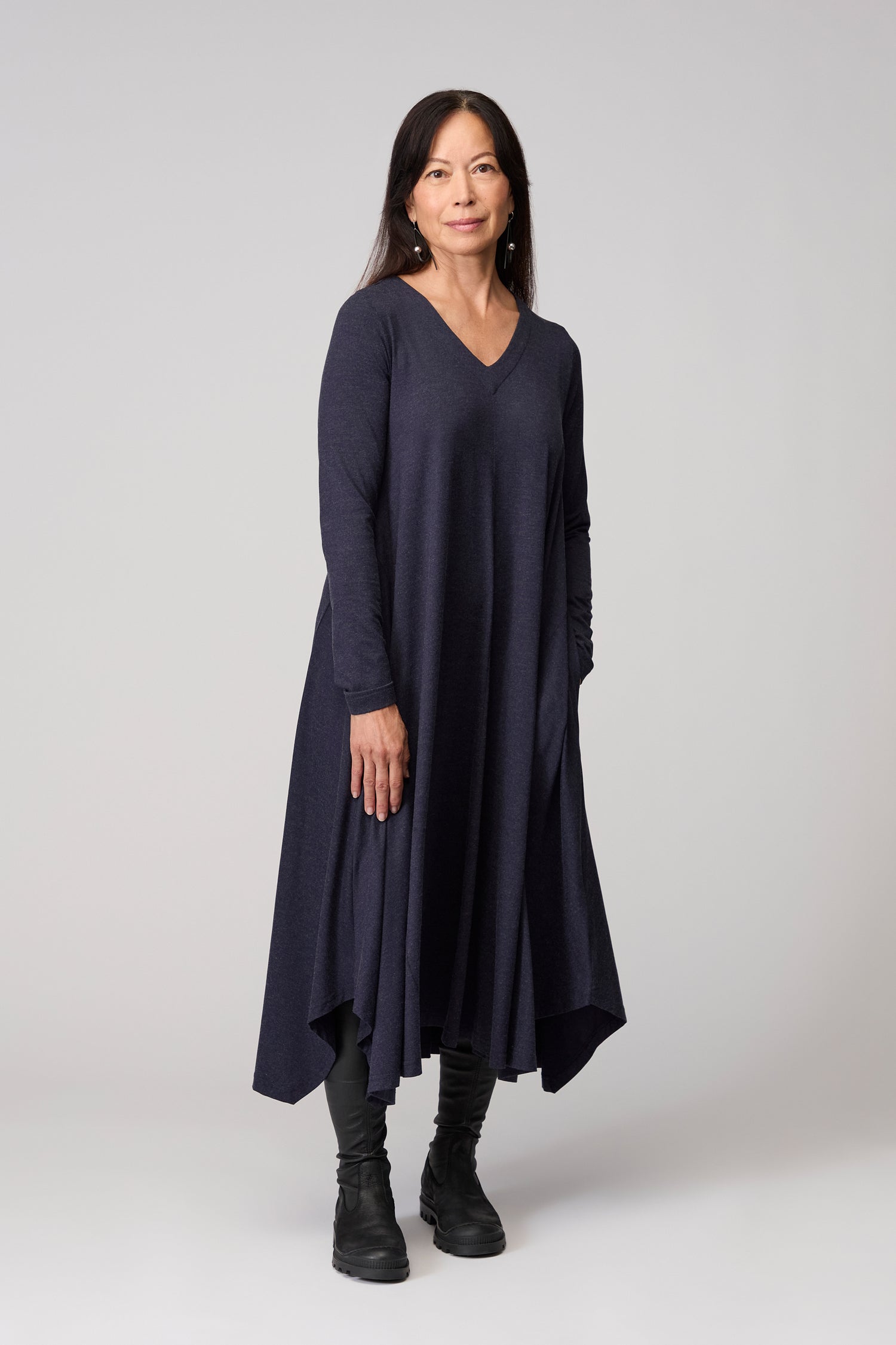 Soft Viscose Jersey Flared Dress