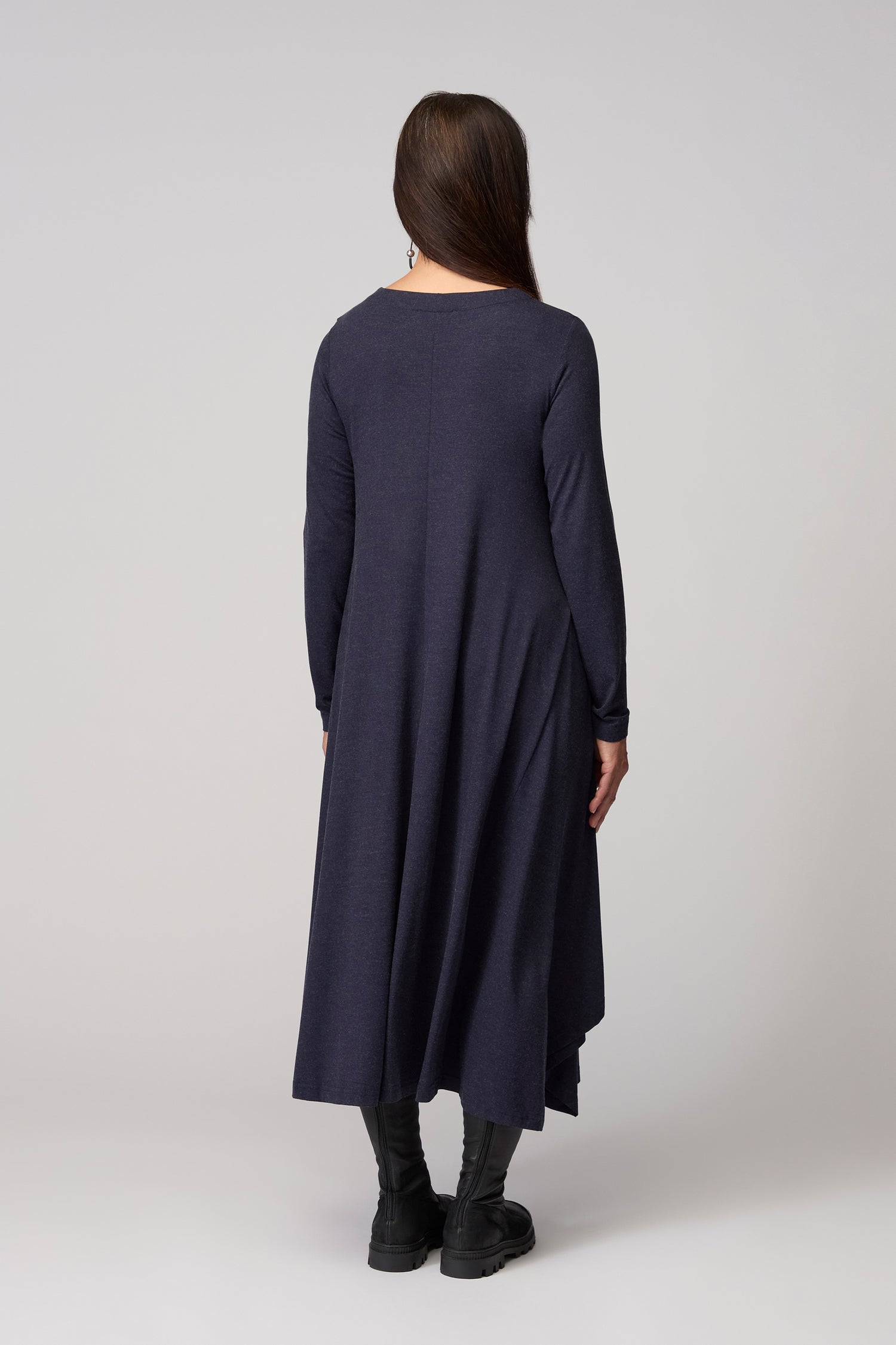 Soft Viscose Jersey Flared Dress