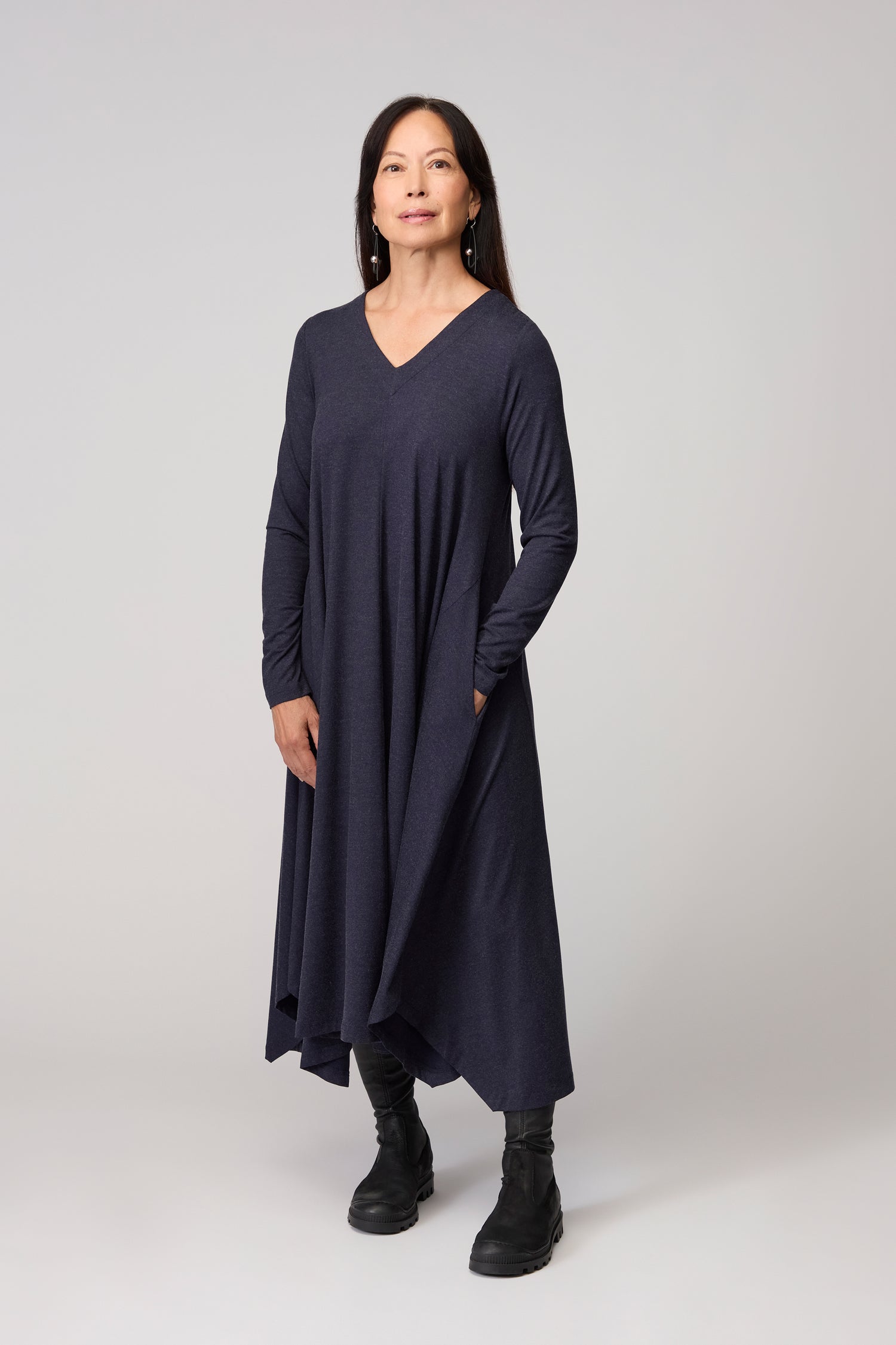 Soft Viscose Jersey Flared Dress