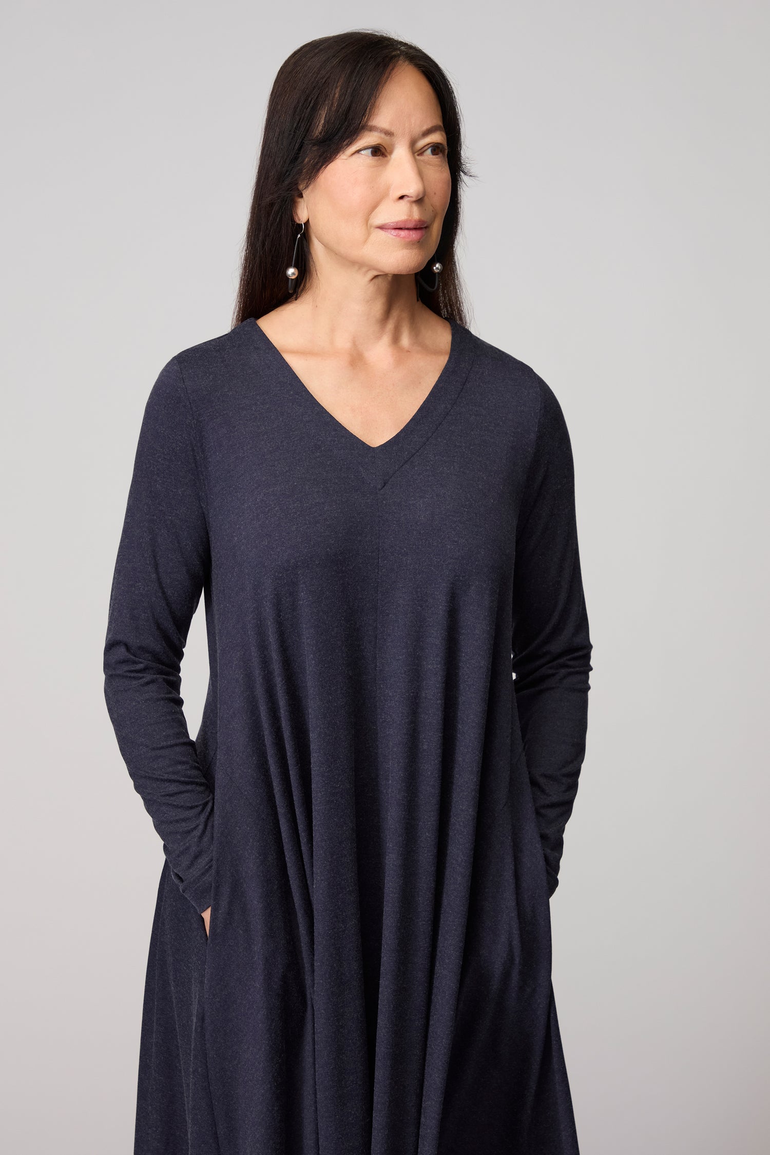 Soft Viscose Jersey Flared Dress