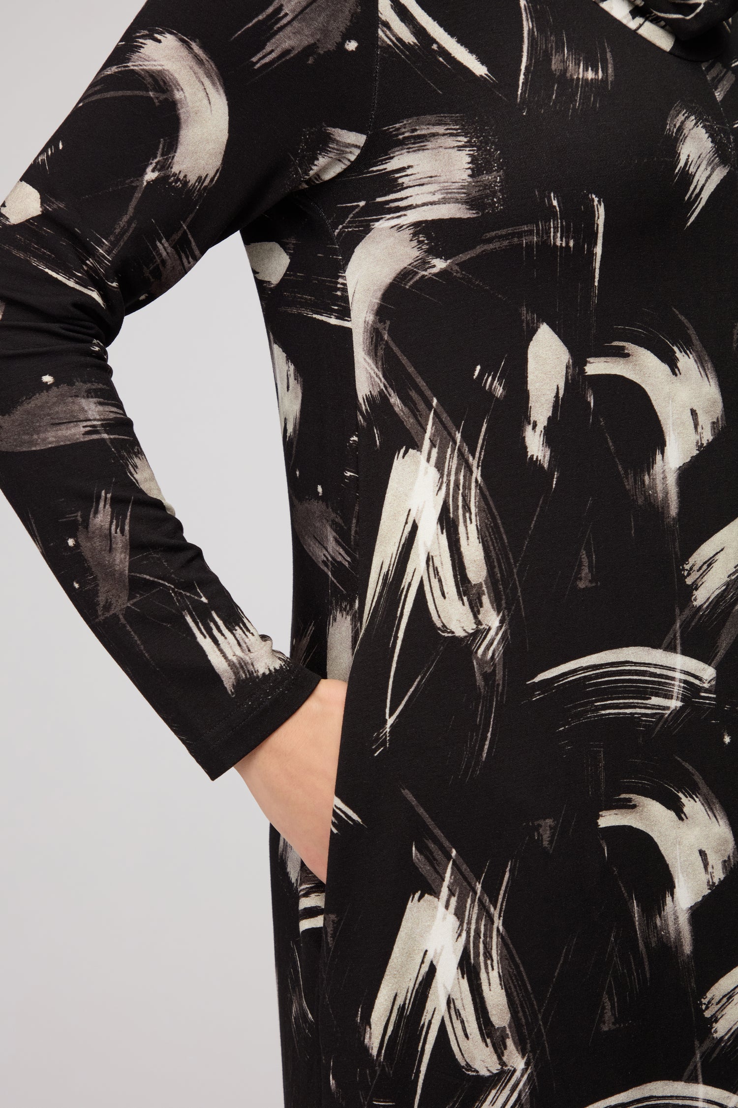 Painted Brushstrokes Jersey Bubble Dress