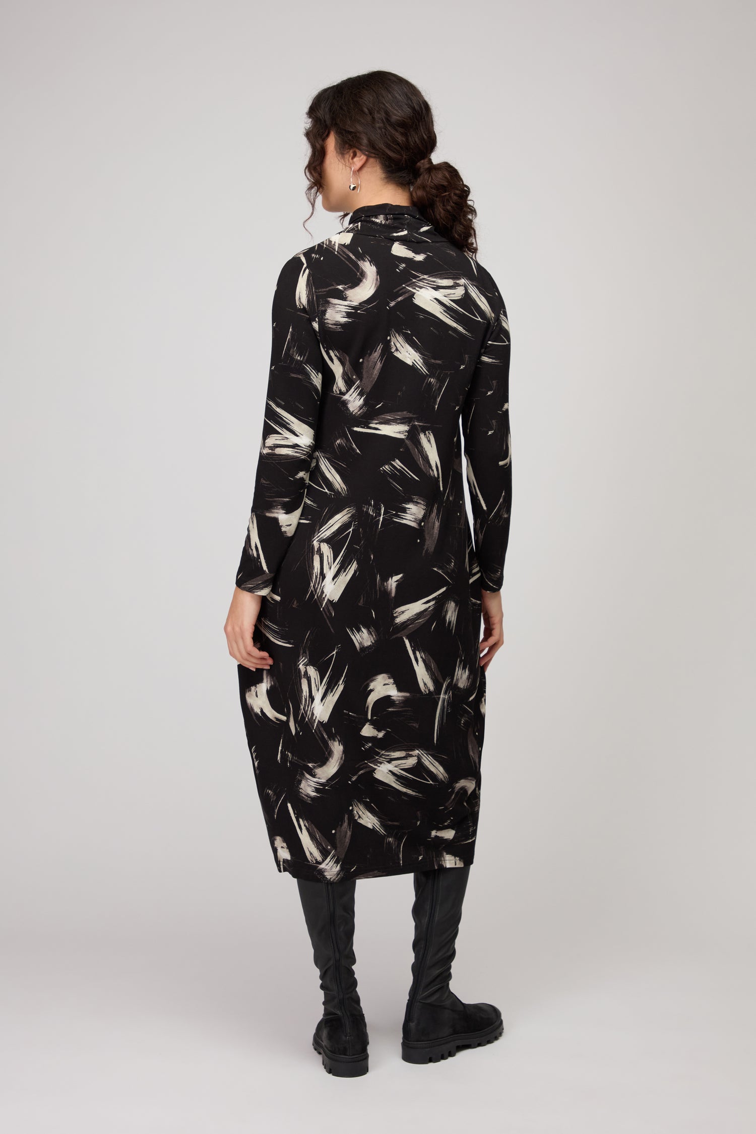 Painted Brushstrokes Jersey Bubble Dress