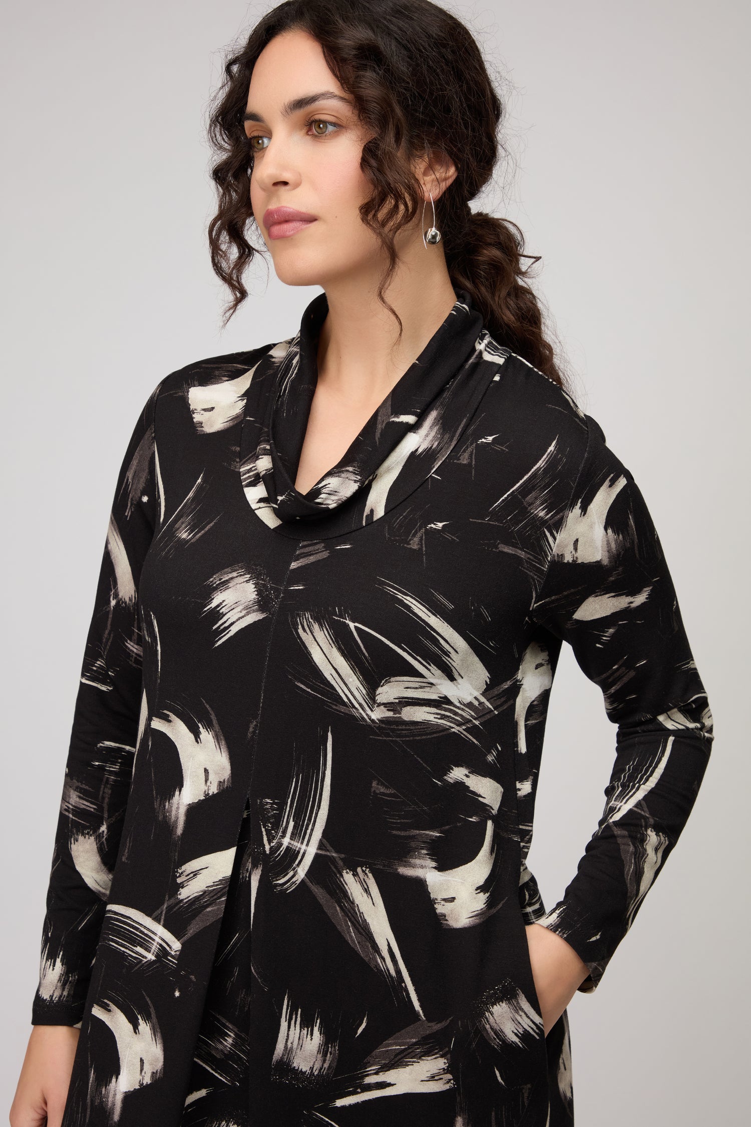 Painted Brushstrokes Jersey Bubble Dress