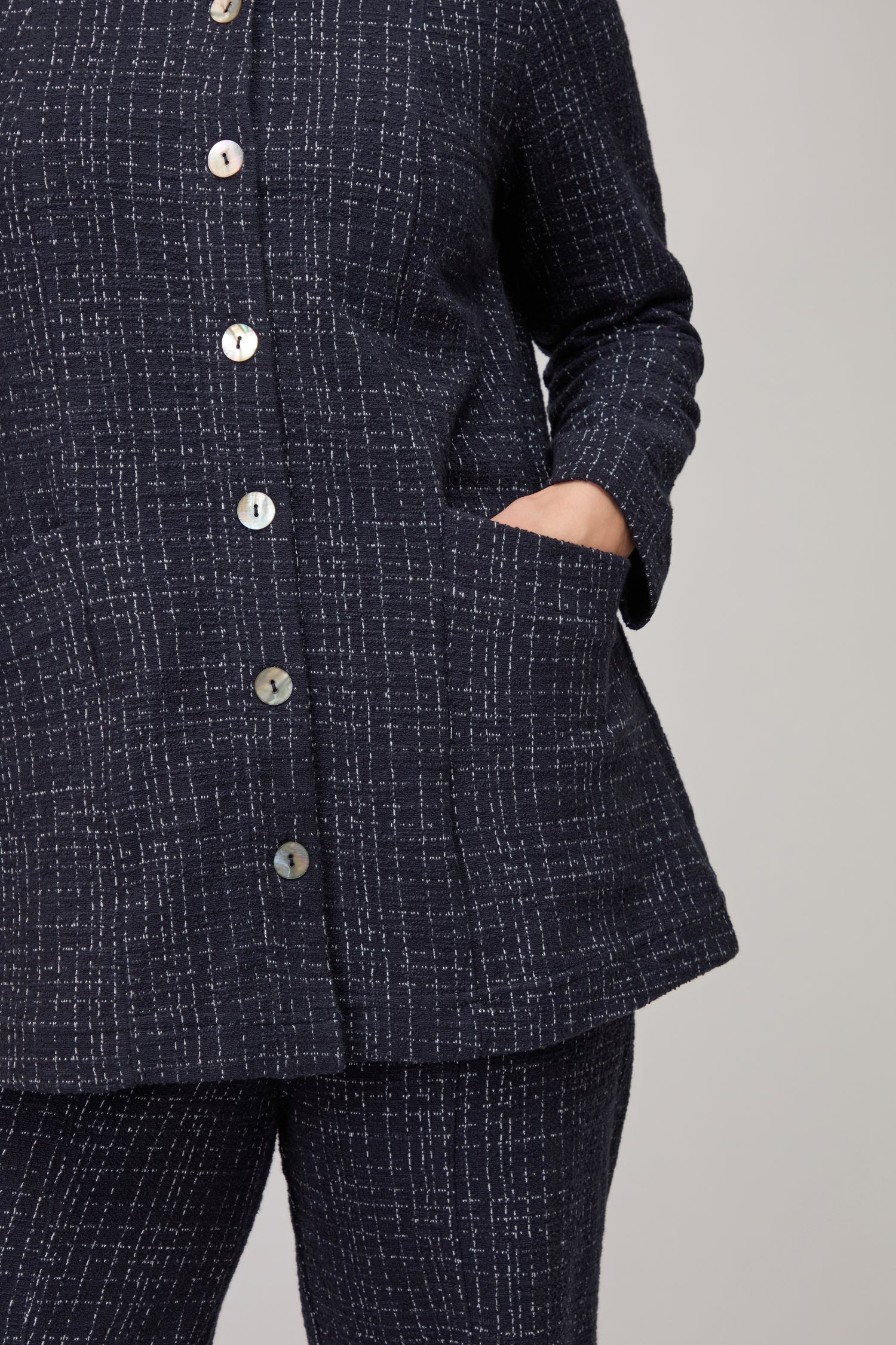 Boucle Cotton Jersey Jacket