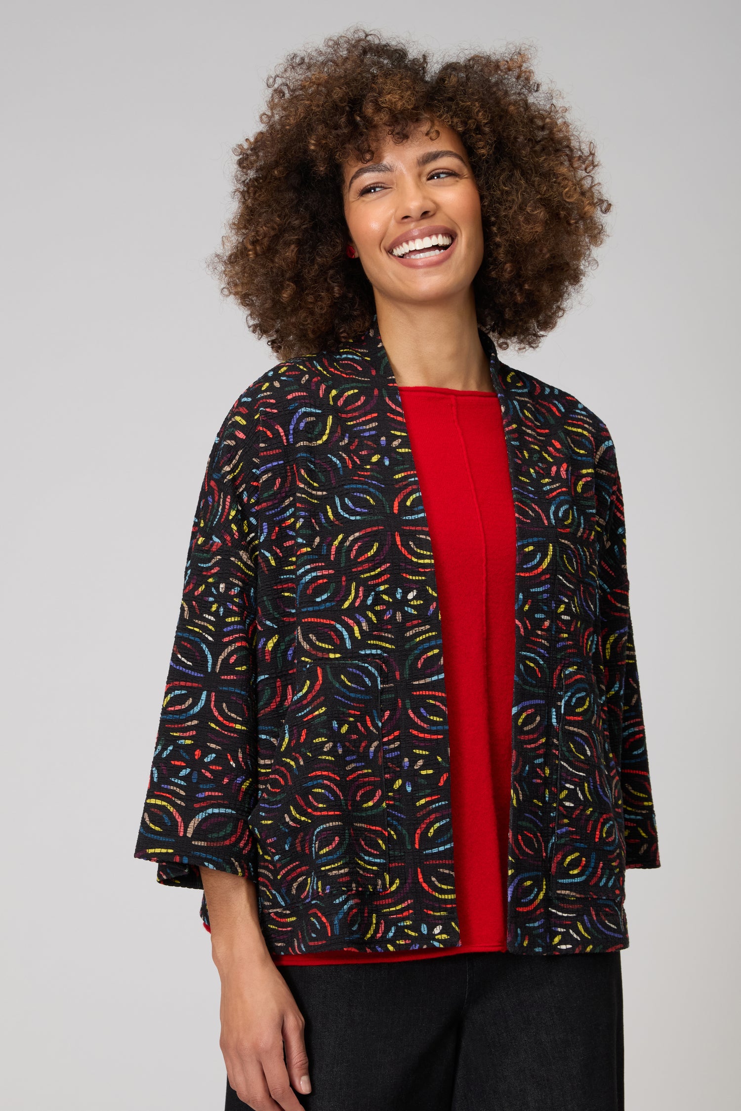 Mosaic Jacquard Jersey Jacket