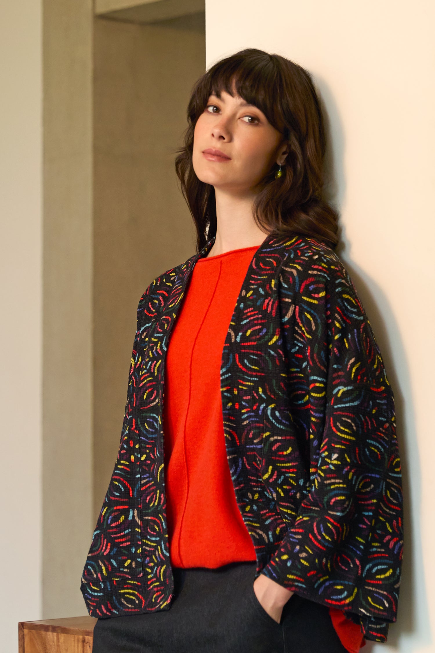 Mosaic Jacquard Jersey Jacket